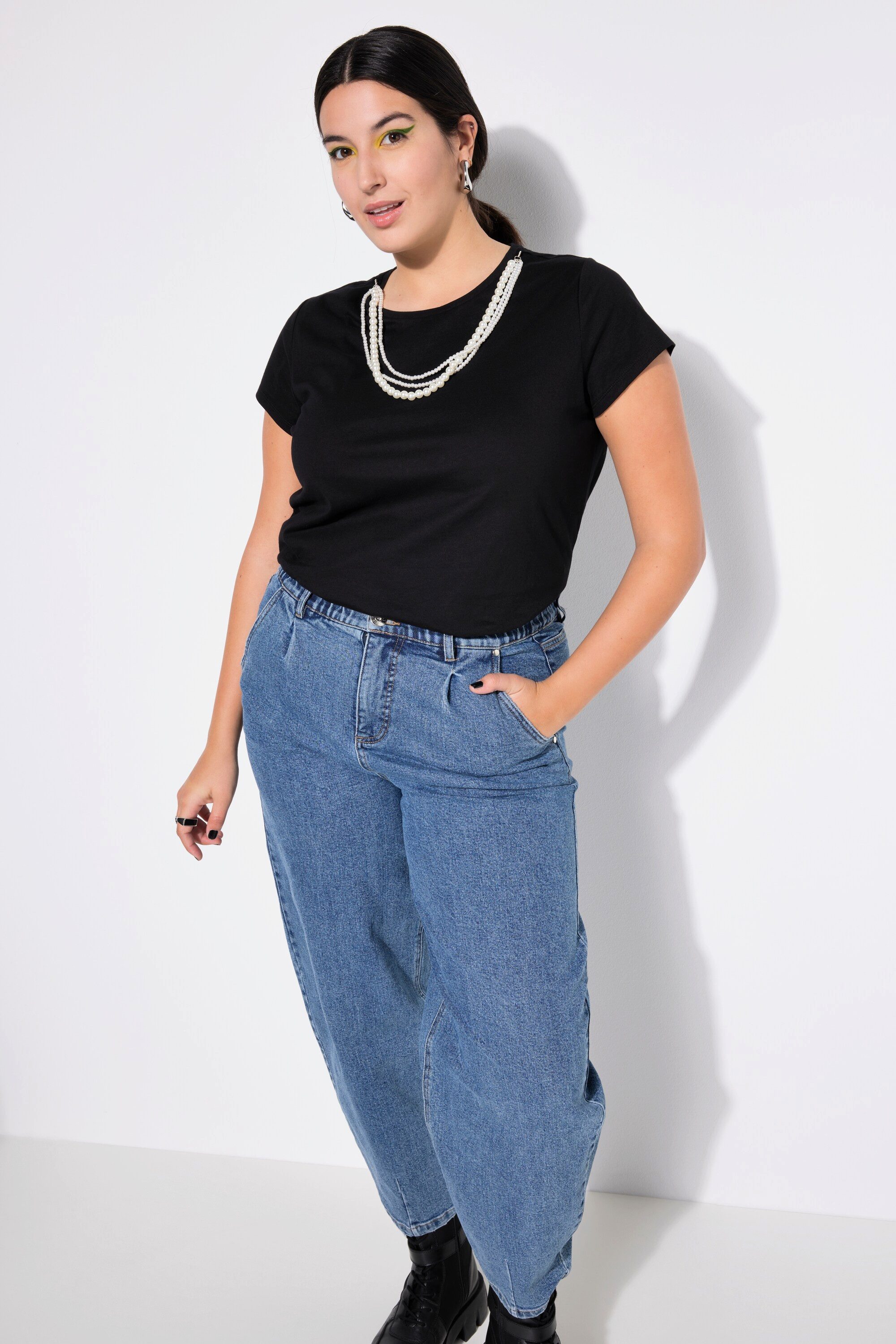 Studio Untold T-Shirt T-Shirt Classic Shape abnehmbare Zierkette
