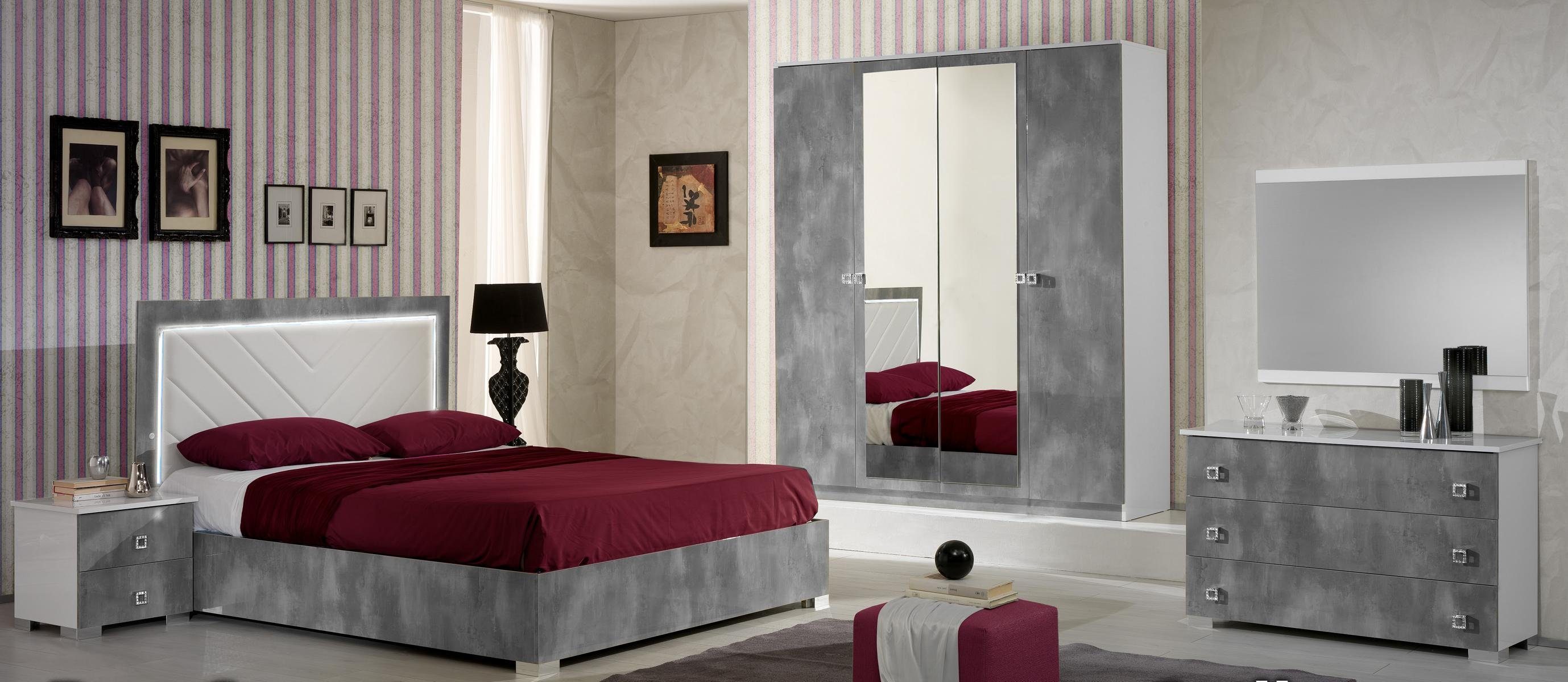 JVmoebel Schlafzimmer-Set 6tlg. Schlafzimmer Italienische Möbel Set LuxusBett Betten Schrank
