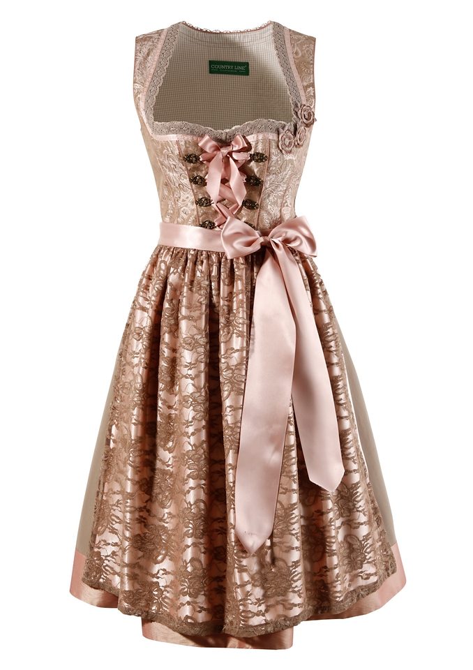 Country Line Dirndl midi mit edler Spitzenschürze | OTTO