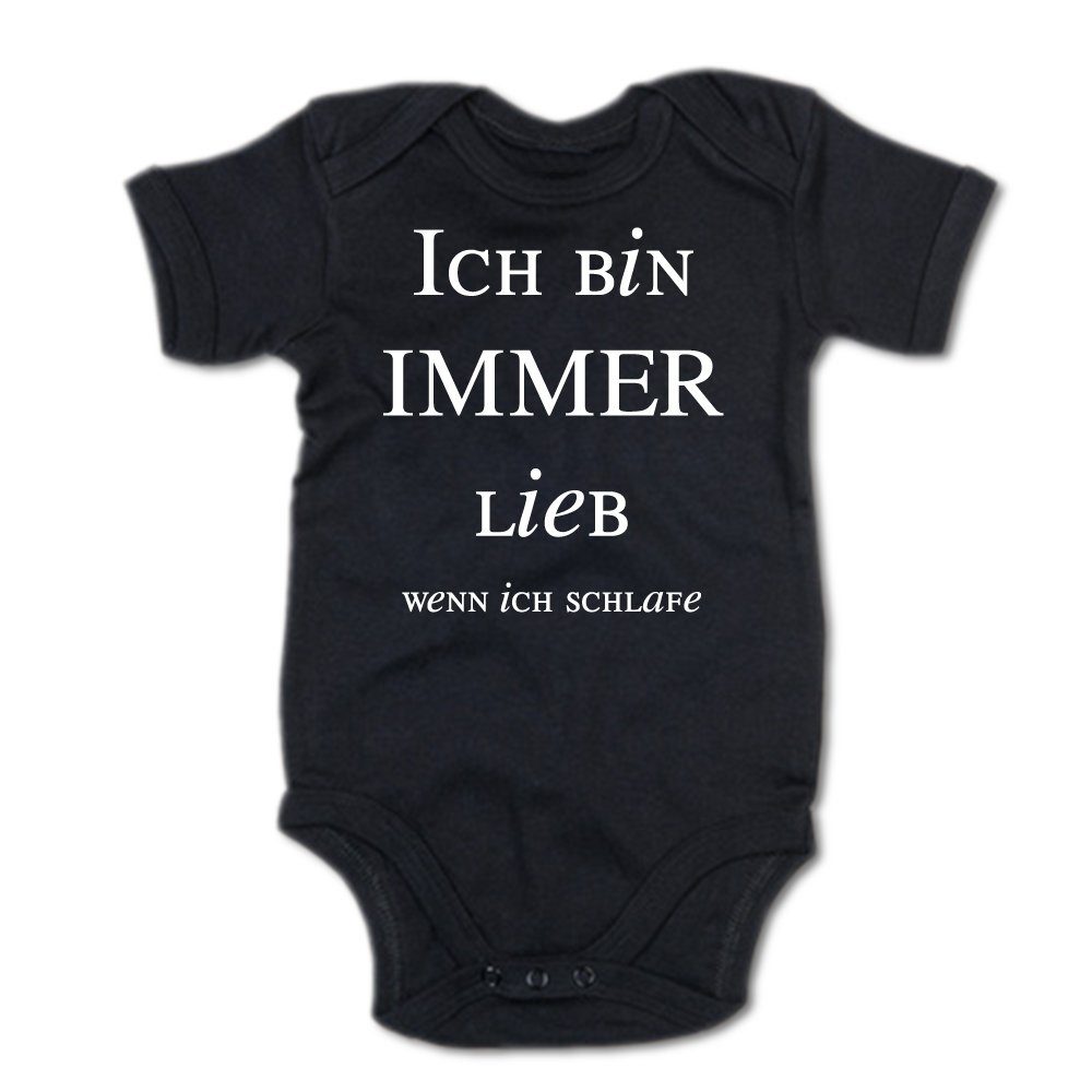 G-graphics Kurzarmbody Ich bin immer lieb, wenn ich schlafe Baby Body mit Spruch / Motiv / Aufdruck