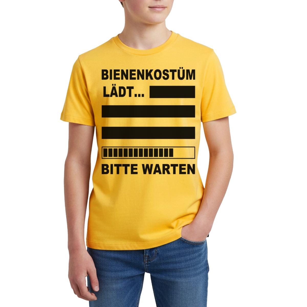 T-Shirt Bienenkostüm Lädt Biene Kostüm Fasching Karneval Teenager Premium T-Sh