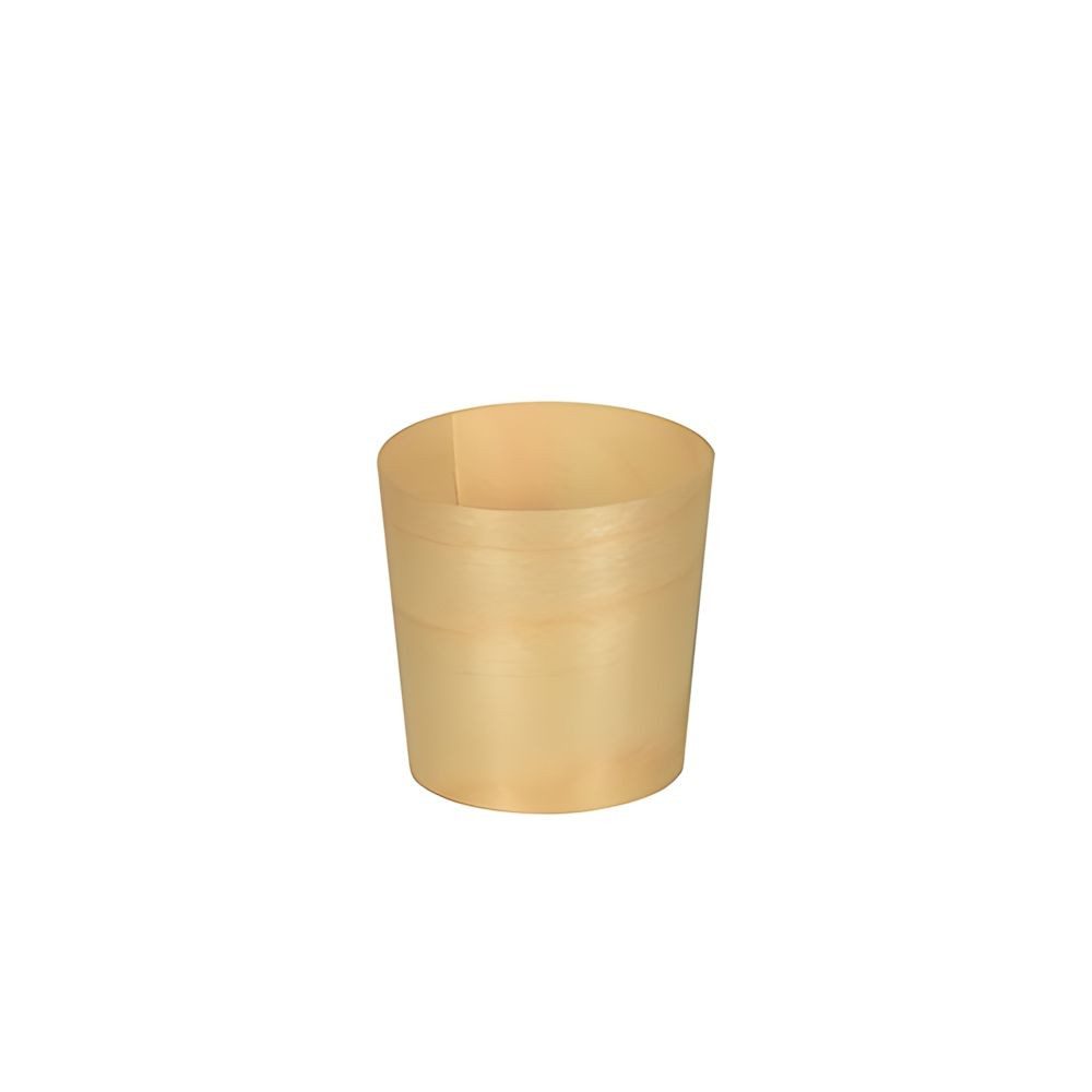 PAPSTAR Einwegschale Fingerfood - Schalen, Holz pure rund Ø 4,5 cm, 4,5 cm 144 Stk, Holz