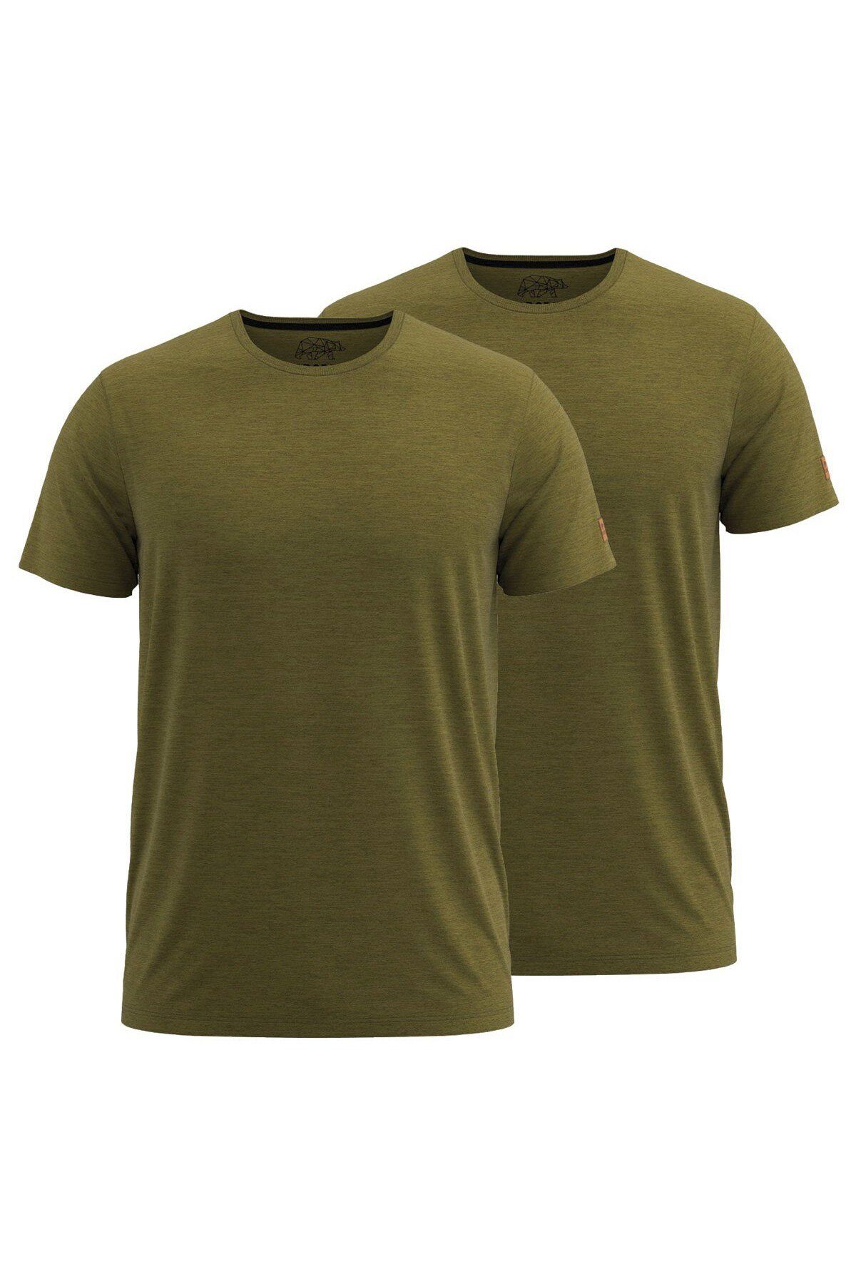 FORSBERG T-Shirt T-Shirt 1/2 Doppelpack khaki