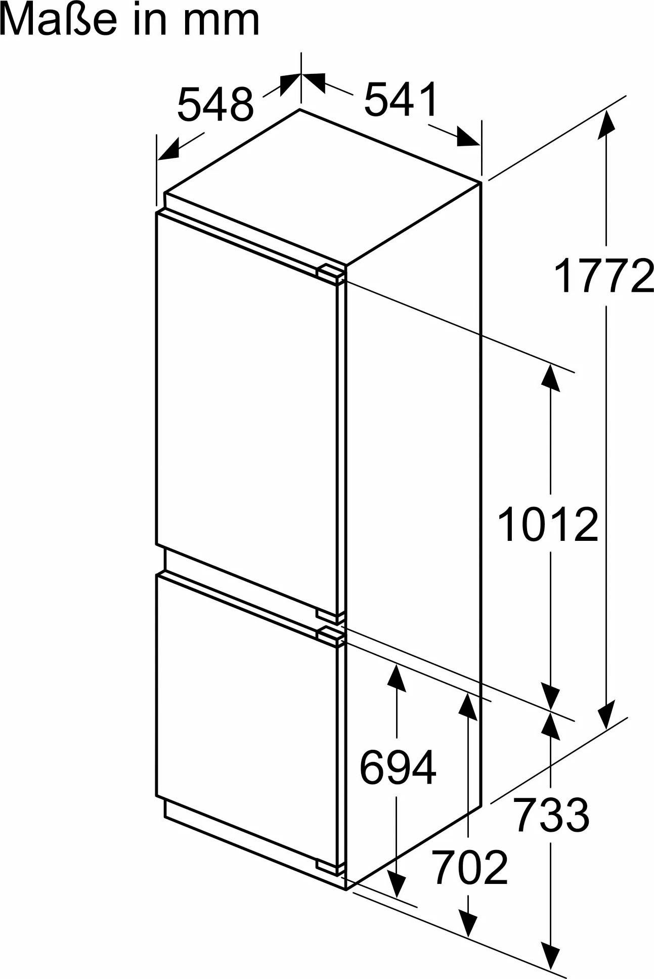 NEFF Einbaukühlgefrierkombination N 30 KI7861FE0, 177,2 cm hoch, 54,1 cm breit, No Frost: nie wieder Abtauen – Bild 4 von 5