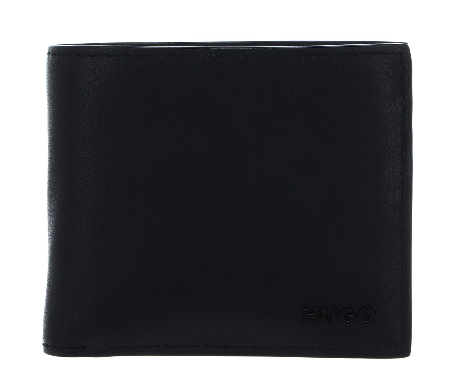 HUGO Geldbörse 4 CC Coin Wallet, aus echtem Ziegenleder