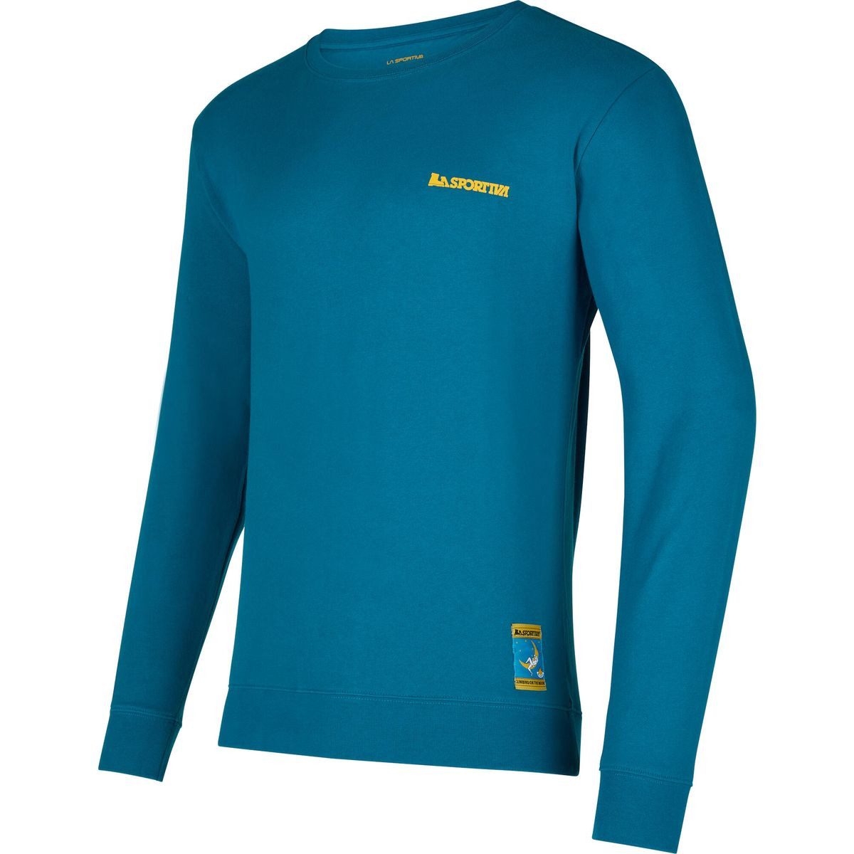 La Sportiva Sweatshirt Climbing on The Moon Sweatshirt Men Bequemes Baumwoll-Sweatshirt mit ikonischem Print, ideal für