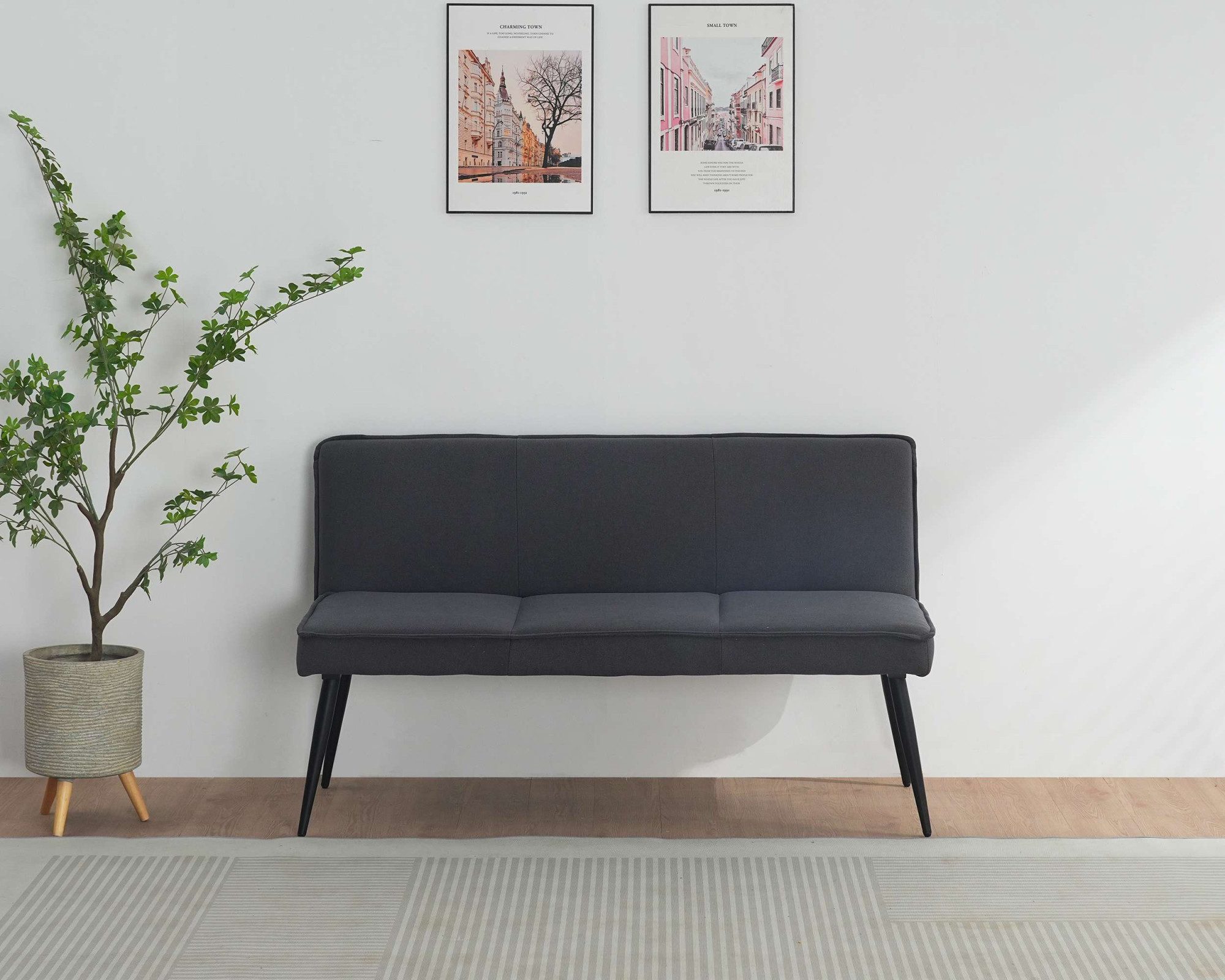 OTTO home Essbank Ianna, schwarze Metallbeine, pflegeleichtem Webstoff Bezug, Breite 140 cm