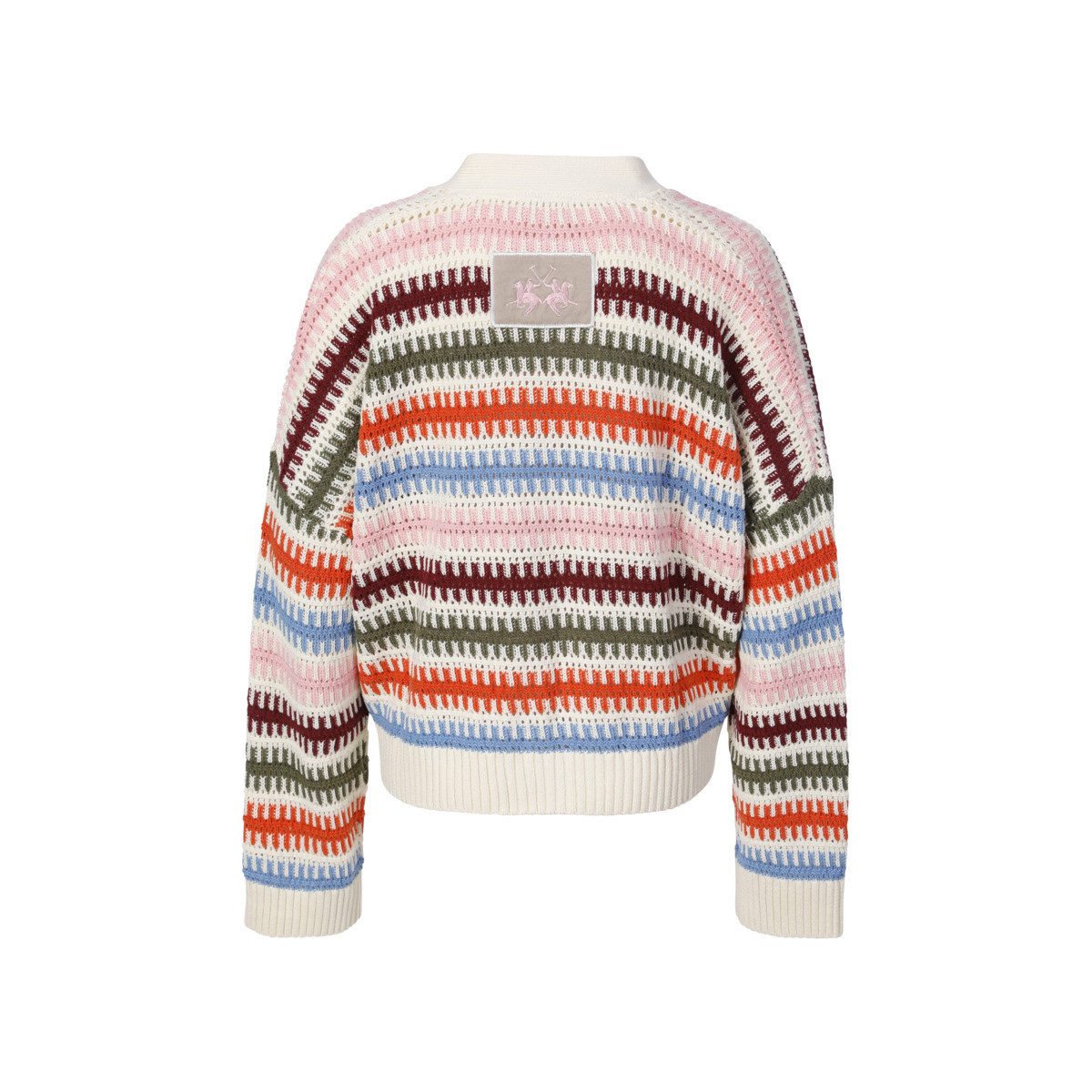 La Martina Strickjacke WCS009 Damen Sweatjacke, Feinstrickjacke, Grobstrickjacke, Wolljacke, Cardigan