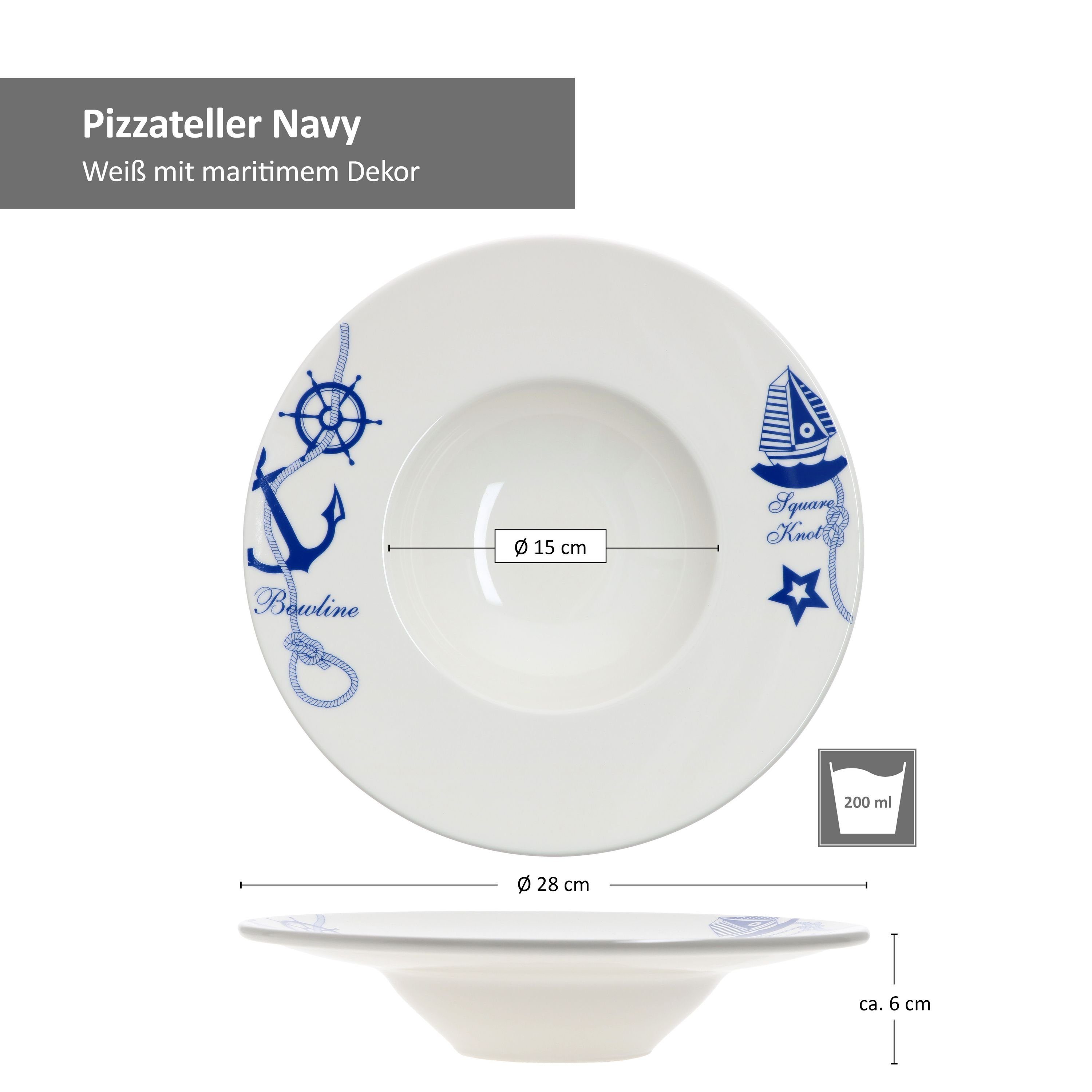 Bonna Pastateller 2er Set Pastateller Navy Banquet Bonna - T690BNC28CK – Bild 4 von 4