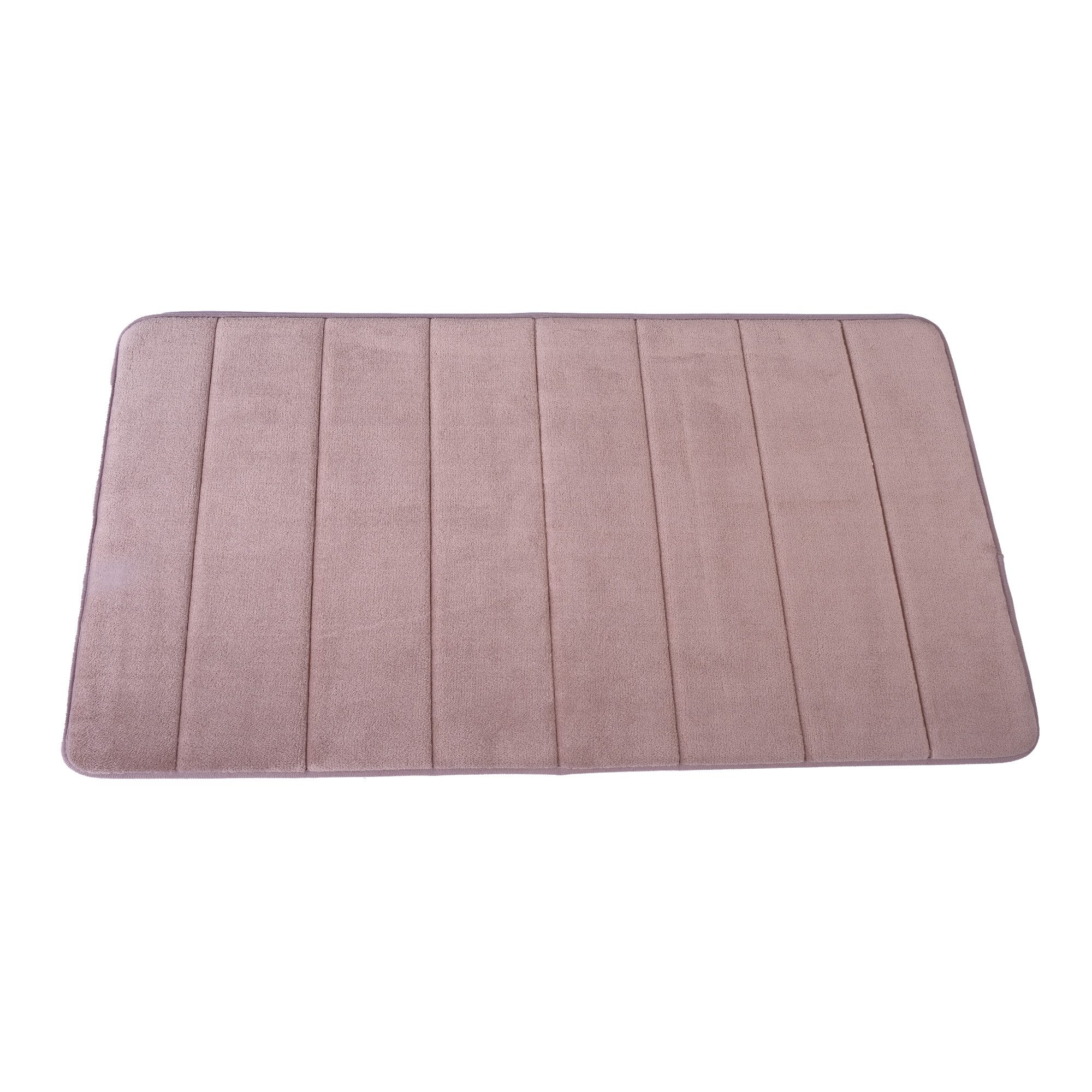 Brielle Badematte Saugfähiger Rutschfester Badvorleger 40x60/50x80 cm Rot/Anthrazit/Grau, Memory-Schaum-Füllung, Flanell-Vorderseite, Geeignet für Fußbodenheizung, Schnell trocknend, weich und saugfähig, Rutschfestes Untermaterial, Polyester, Gedächtnisschaum, WxL: 40x60 cm