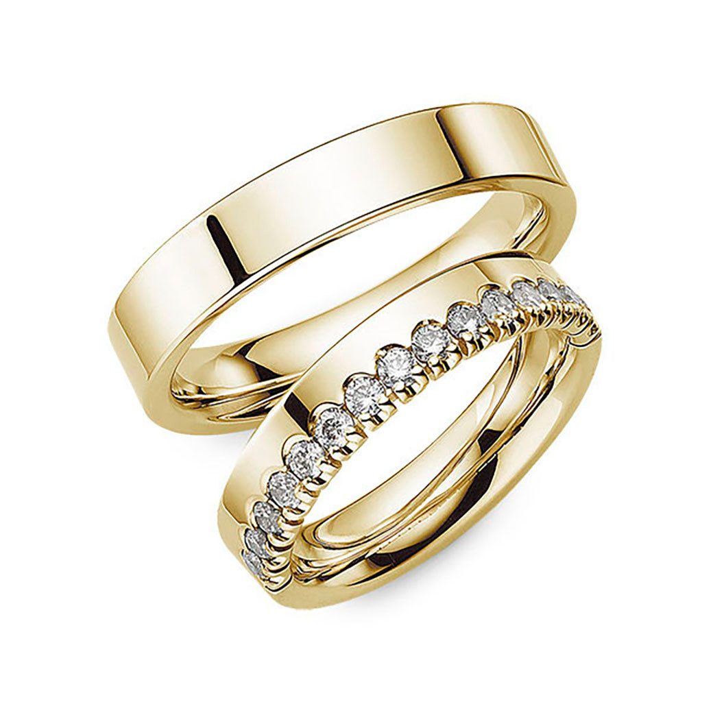 Phönix Trauring Schmuck Geschenk Partnerring Ehering Goldring, Made in Germany - wahlweise mit oder ohne Zirkonia
