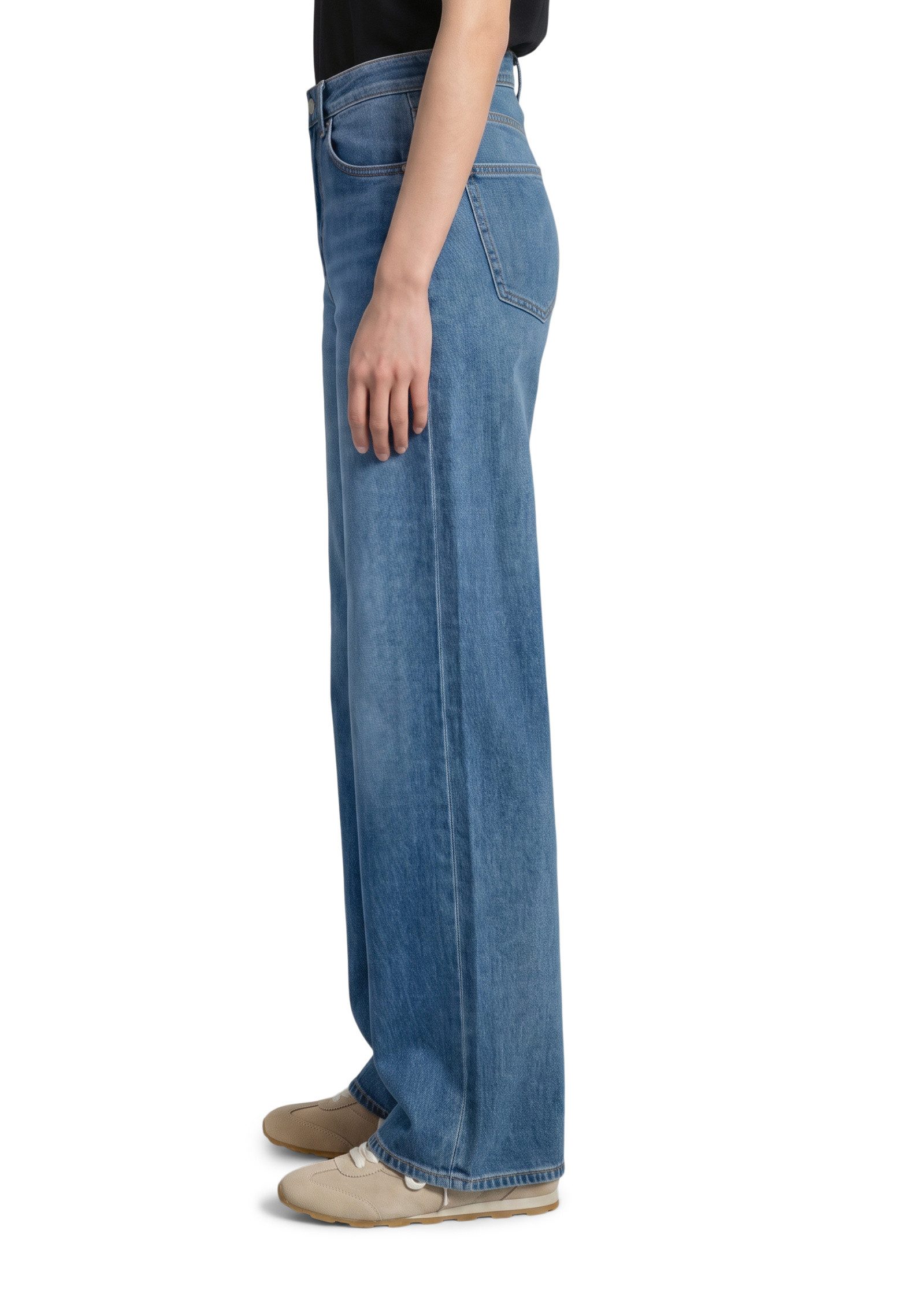 Marc O'Polo DENIM Weite Jeans aus leichter Bio-Baumwoll-Qualität