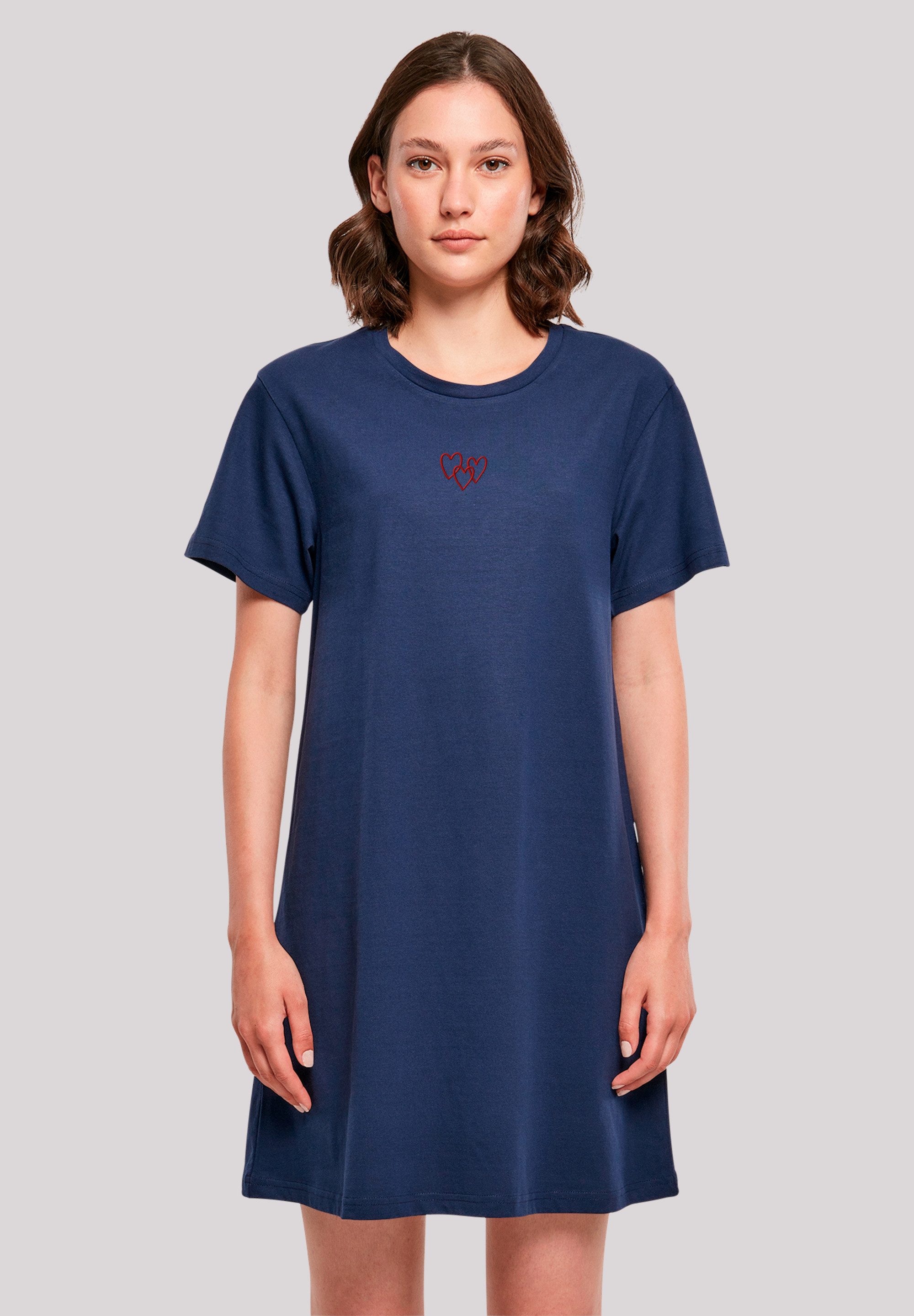 F4NT4STIC Shirtkleid Red Hearts Bestickt Premium günstig online kaufen