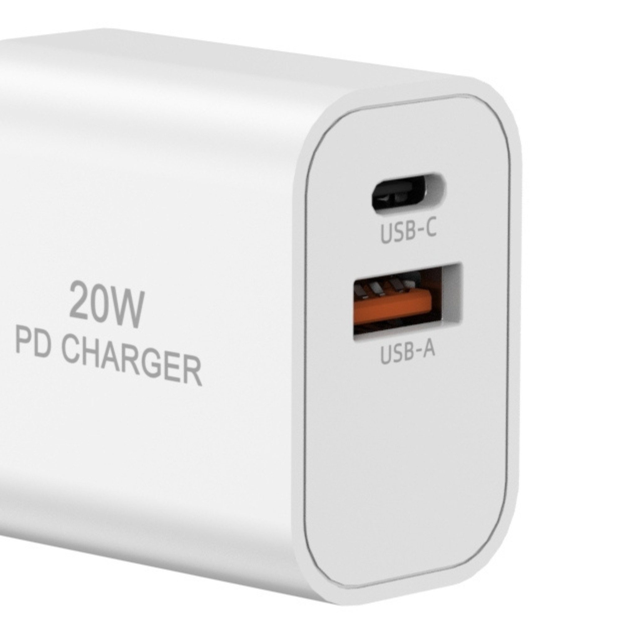 Zonoto Ladegerät für SAMSUNG und iPHONE 20W USB-C + USB-A Adapter Smartphone-Ladegerät (20W Adapter USB-C + USB-A Anschlüsse, Netzstecker mit USB-C + USB-A Anschlüssen für Samsung und Apple iPhone, SAMSUNG + Apple iPhone Ladegerät)