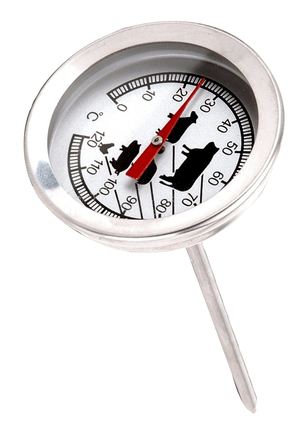 Grillthermometer Fleischthermometer AXIS, Ø 5 cm, Edelstahl, Messbereich von 0 °C - 120 °C