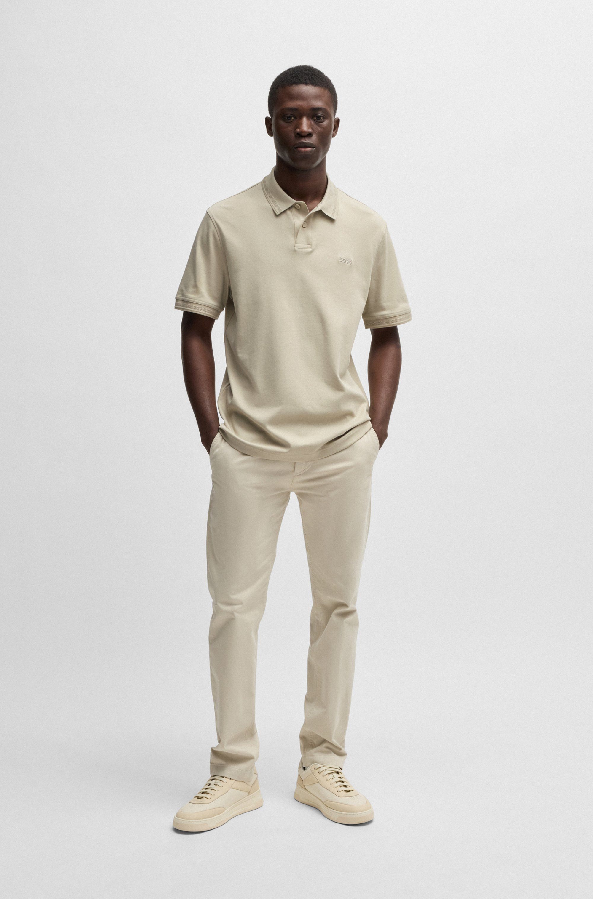 BOSS ORANGE Poloshirt Pe Interlock aus Baumwoll-Piqué mit Logo-Print Regular