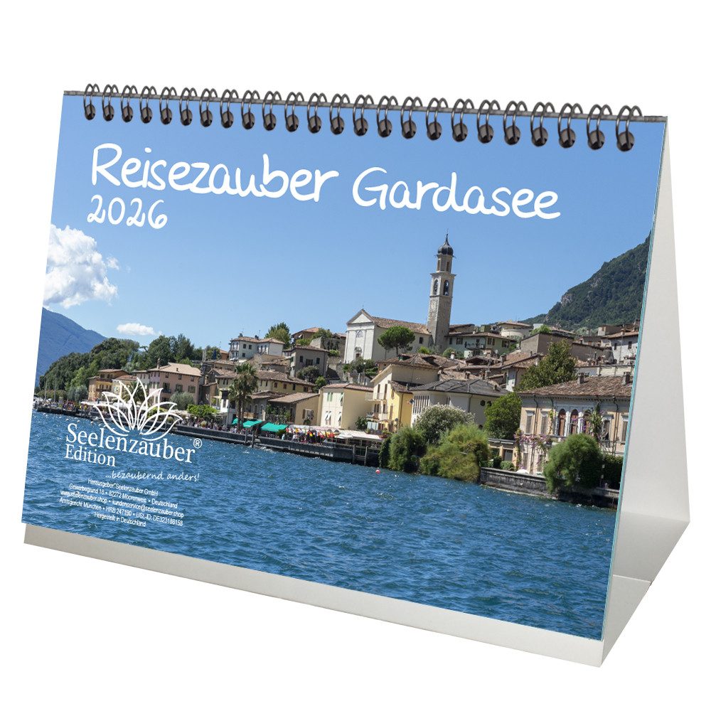 Seelenzauber Tischkalender Reisezauber Gardasee DIN A5 Tischkalender für 2026 Urlaub Italien