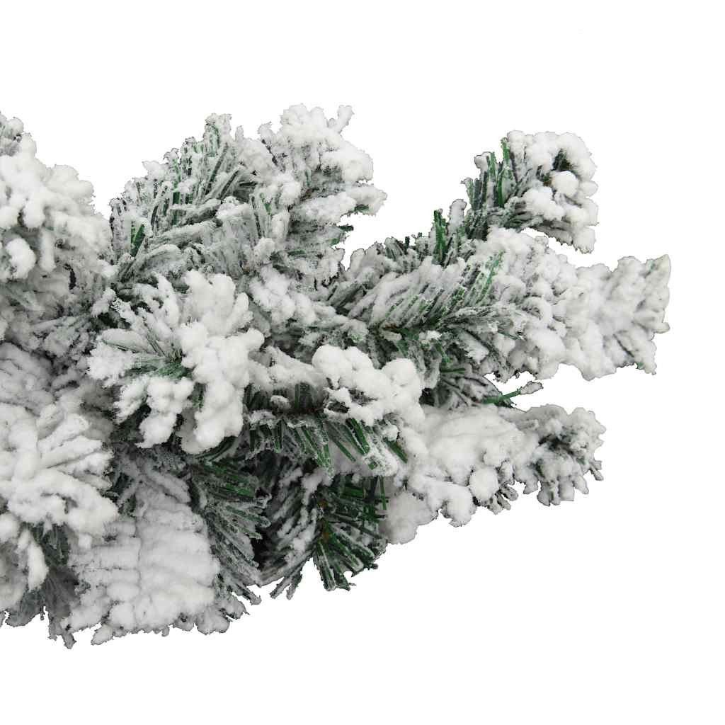 vidaXL Christbaumschmuck Weihnachtsgirlande mit Schnee Grün 5 m PVC (1-tlg) – Bild 5 von 5