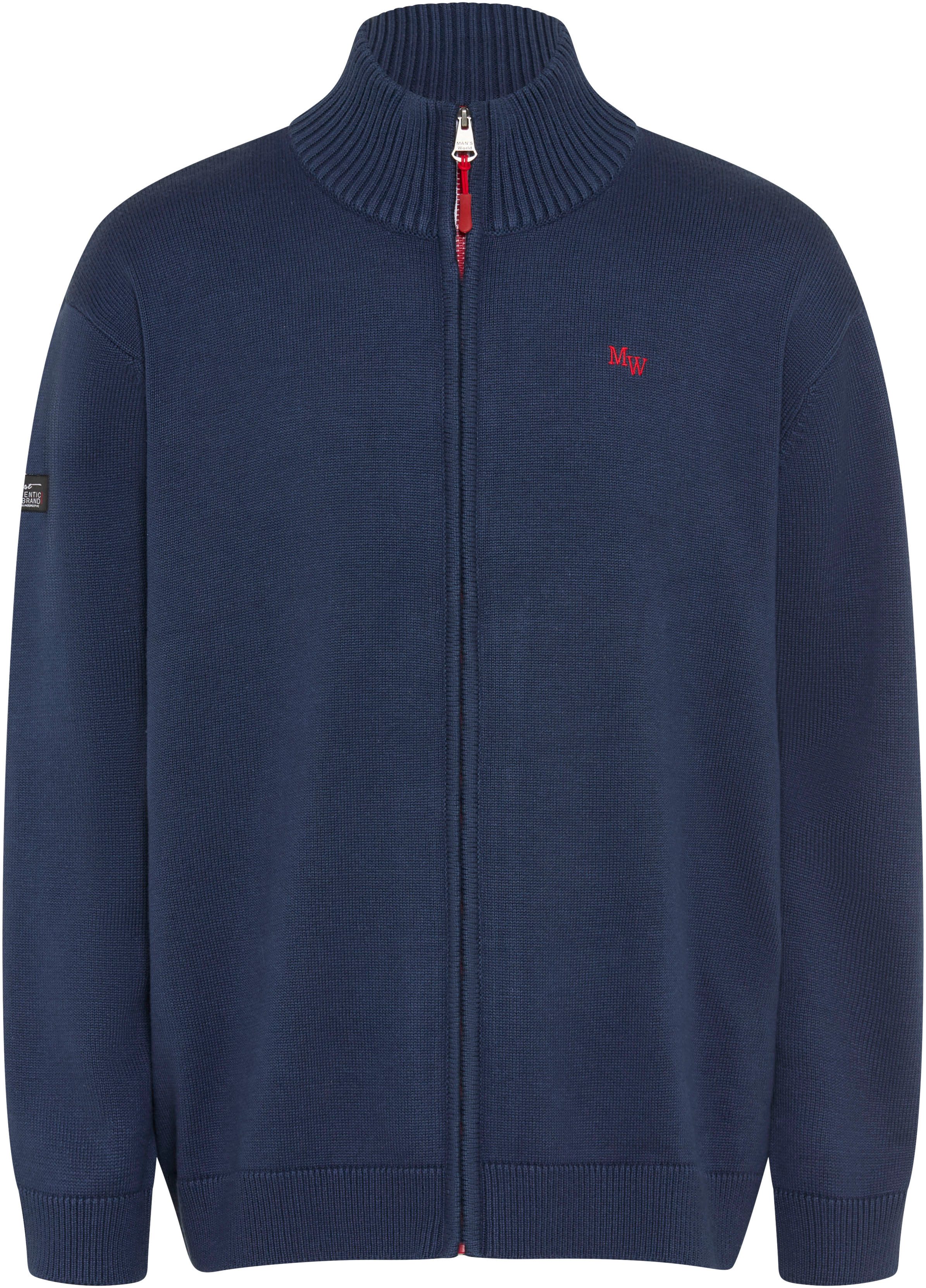 Man's World Plus Strickjacke auch in Grosse Größen bis Gr. 7XL Regular Fit, Langarm, mit Stehkragen, mit Reißverschluss – Bild 4 von 5
