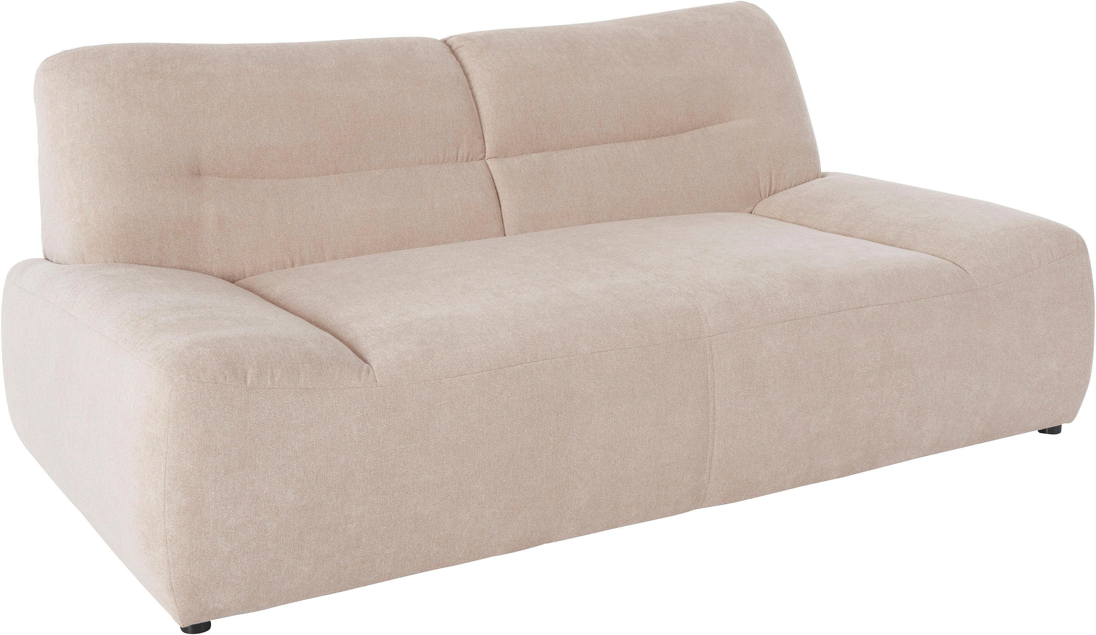 DOMO collection 2-Sitzer Cesena modernes Sofa mit flachen Armlehnen, komfortabel, fester Sitzkomfort, frei im Raum stellbar