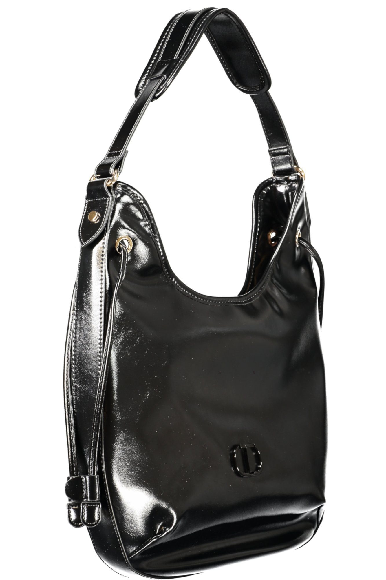 TWINSET Umhängetasche, Elegante Schwarze Hobo-Tasche mit Schulterriemen und Handyfach