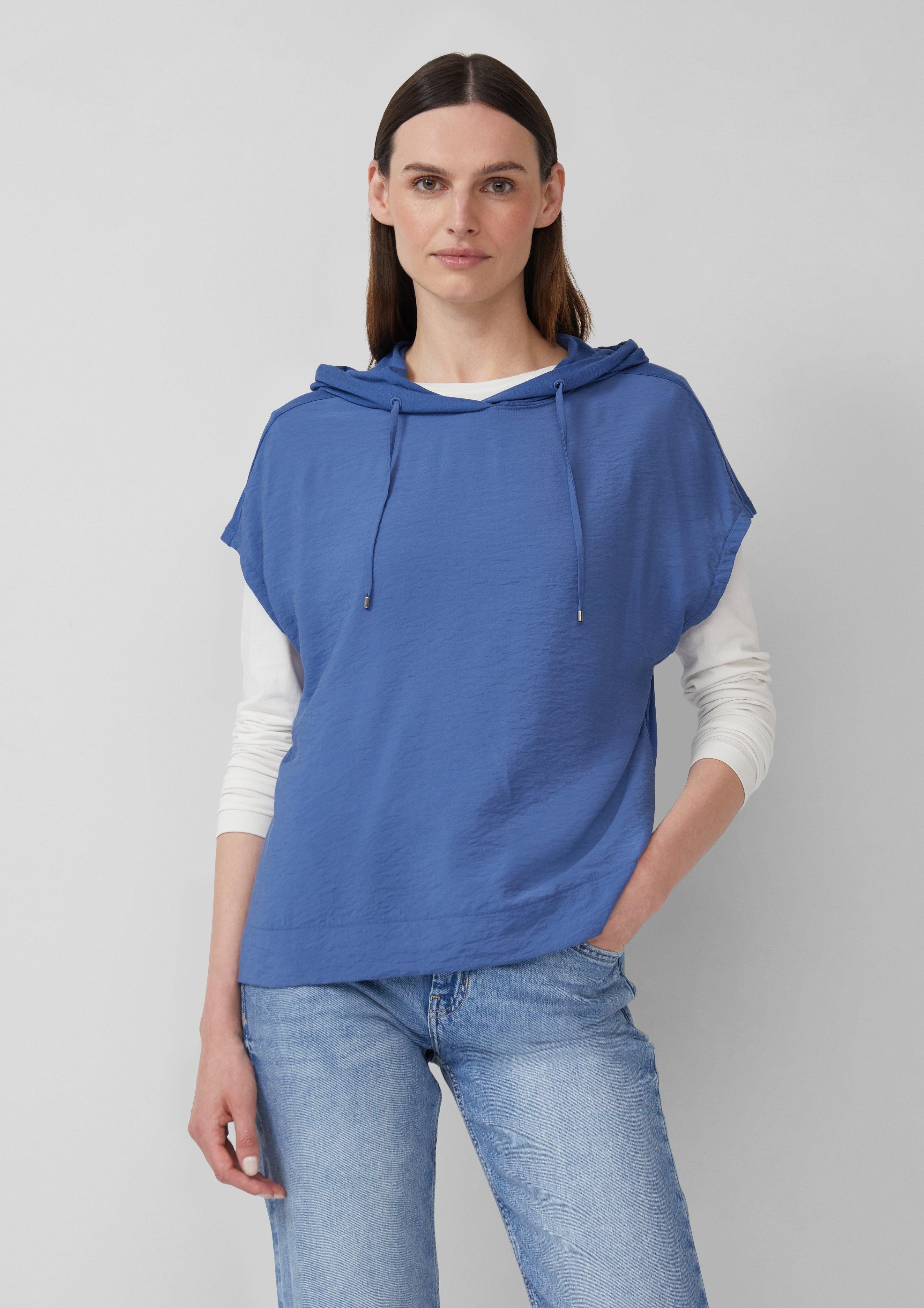 s.Oliver Shirttop Lässiges Kapuzenshirt mit überschnittenen günstig online kaufen