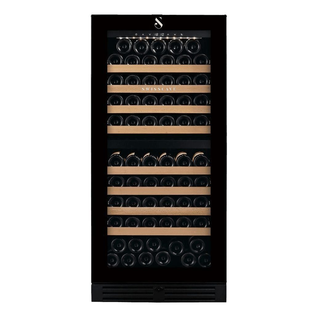 GURARI Swisscave Weinkühlschrank WLB-360 DF-MIX,2-Zonen Weinkühlschrank, 114 Flaschen, 127 cm (H)