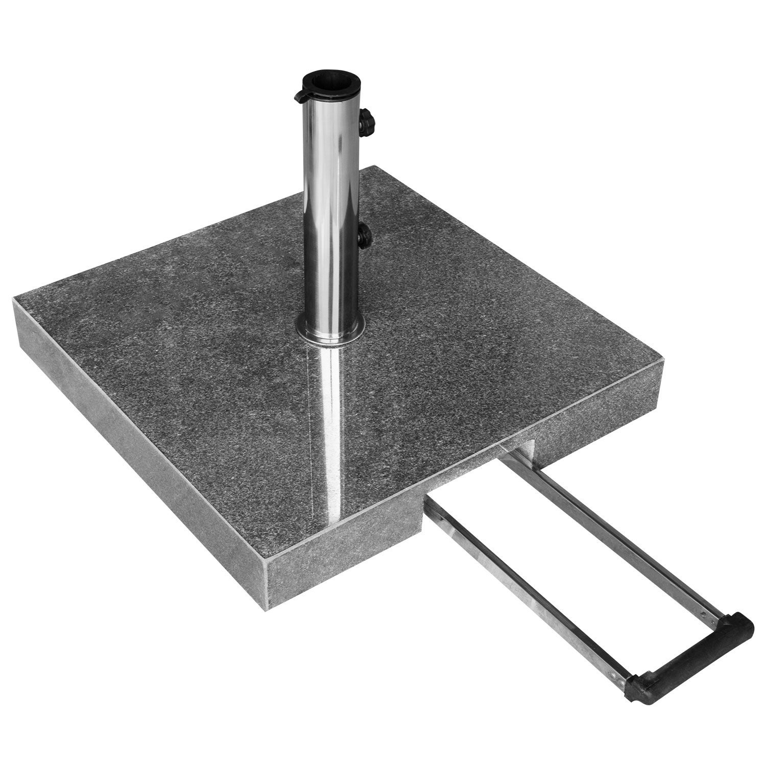 anndora Betonschirmständer Granitständer für Sonnenschirme - 55 kg rollbar