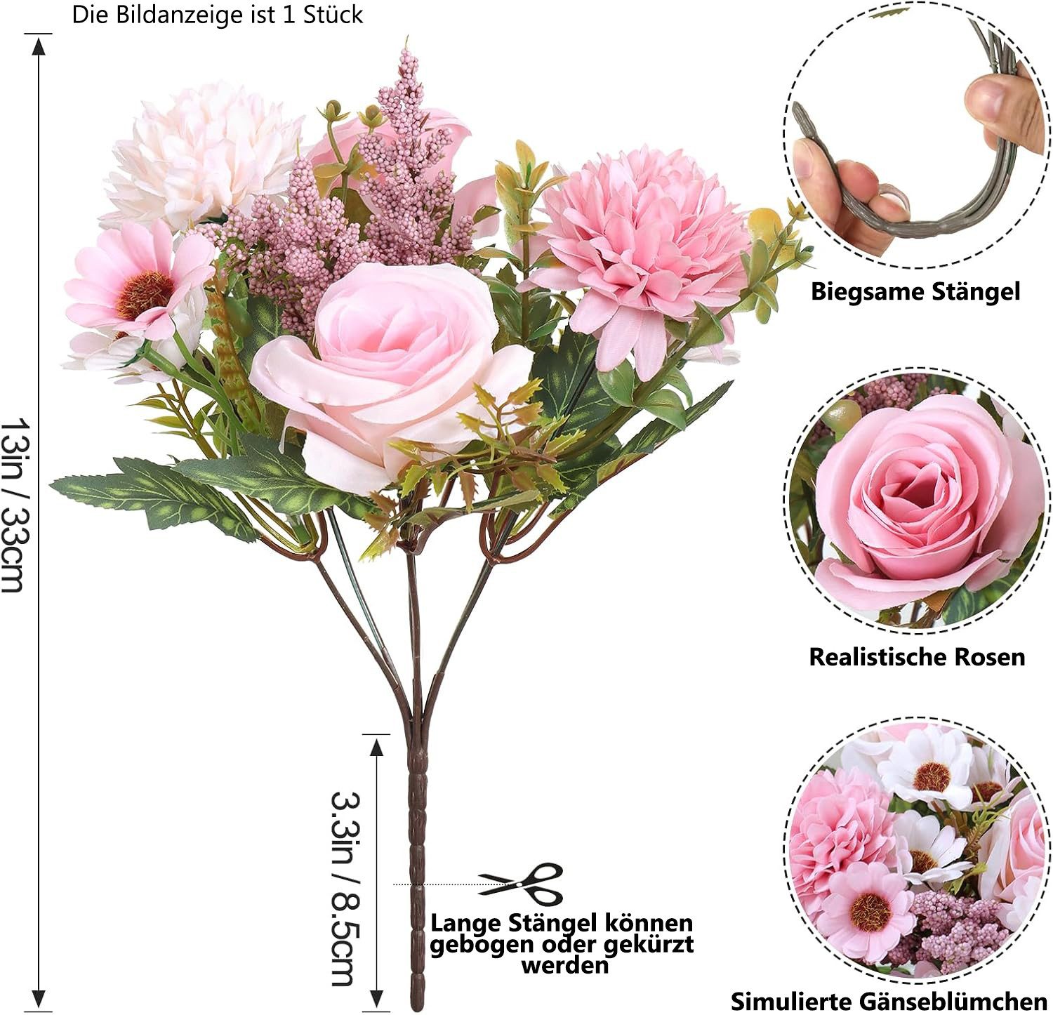 Kunstblumenstrauß Künstliche Blumen Kunstblumen Wie Echt günstig online kaufen