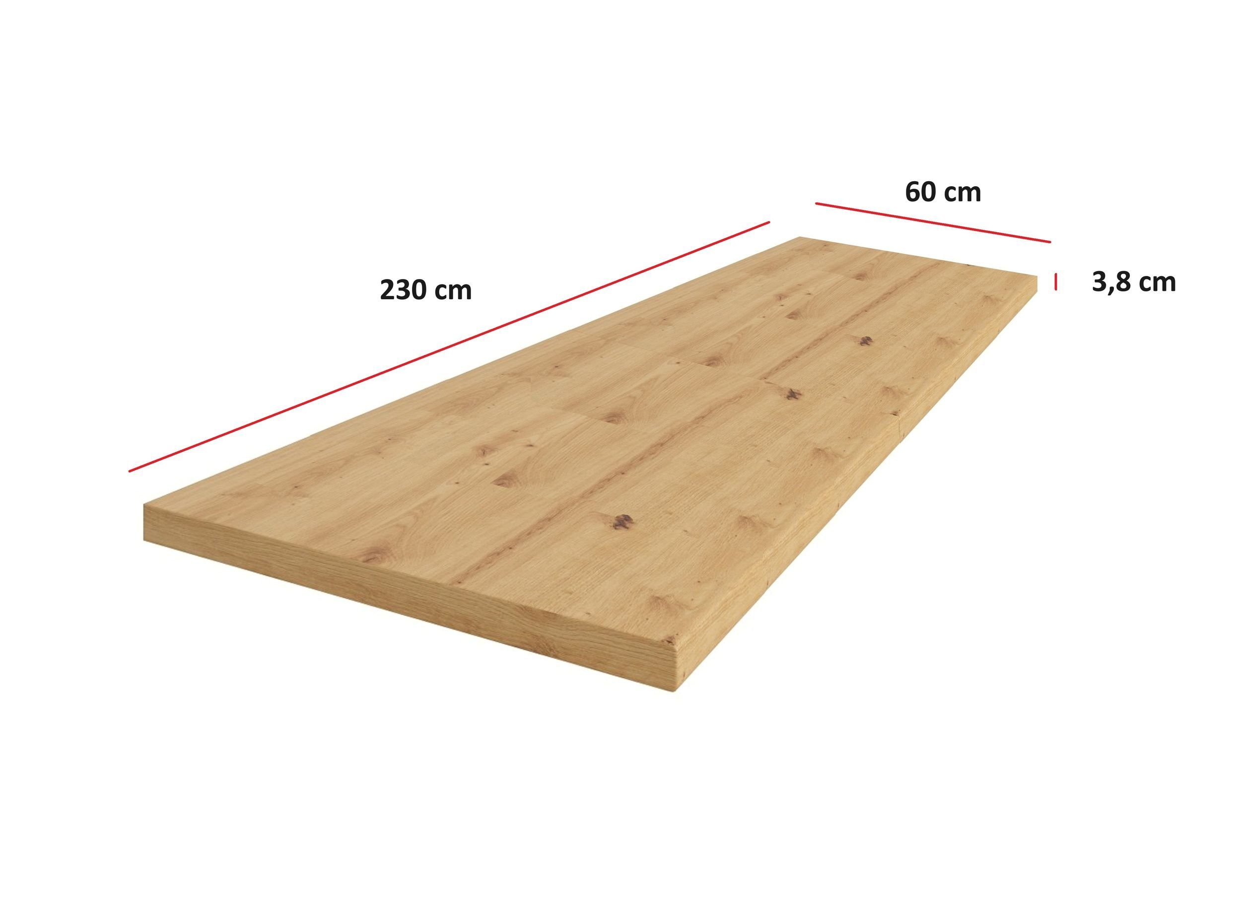 Küchen-Preisbombe Arbeitsplatte Dekor Eiche Artisan Küche EKO STILO Küchenz günstig online kaufen
