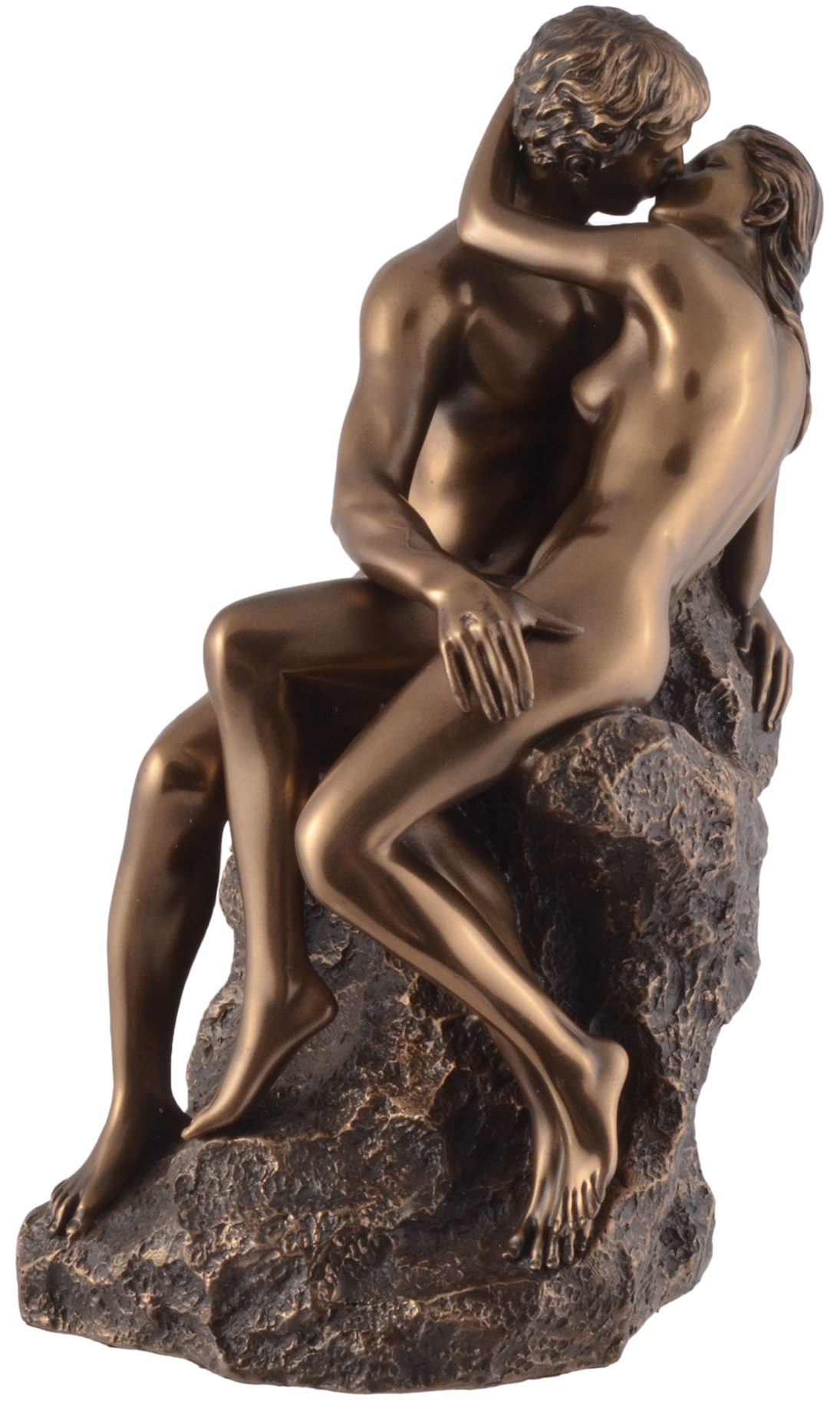 Vogler direct Gmbh Dekofigur Die Liebenden "Der Kuss" nach Rodin - bronziert by Veronese, von Hand bronziert, LxBxH ca. 16x12x24cm