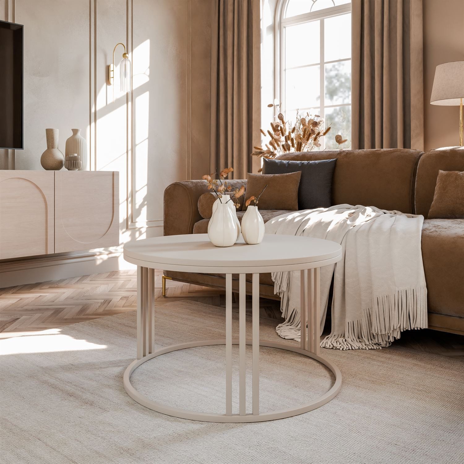 Lookway Couchtisch LORI MATT, runder Couchtisch günstig online kaufen