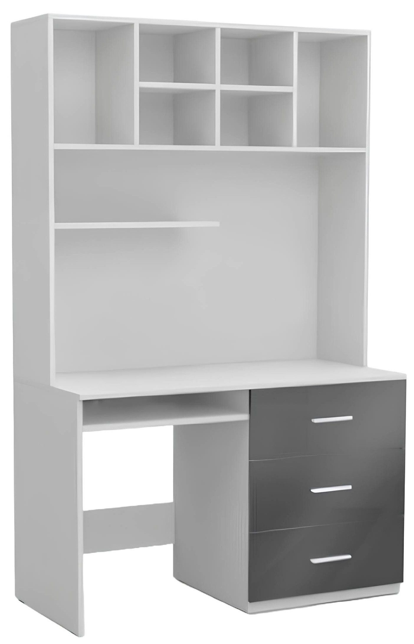 Xlmoebel Schreibtisch Neuer Grauer Hochglanz-Schreibtisch für Büro Kinder (Schreibtisch), Hergestellt in Europa