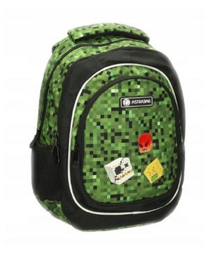 COIL Schulrucksack Rucksack, Tasche, Federmäppchen, Pixel Spiel 1-3,Rucksack für Schule, wasserdichtes Material, reflektierende Elemente, Kapazität 20 Liter