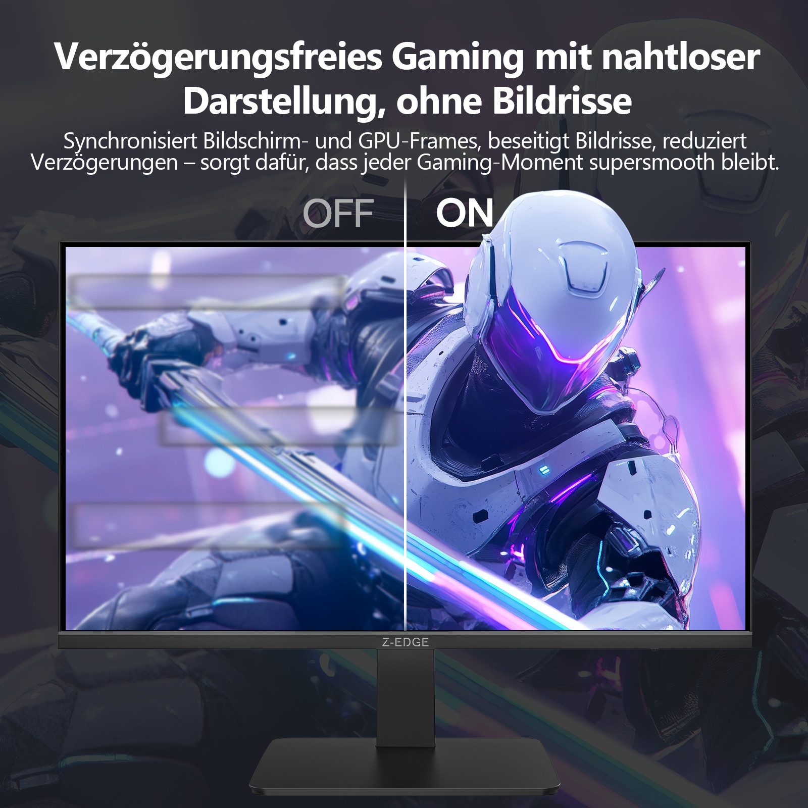 Z-EDGE 27‑Zoll FHD IPS Monitor mit 180 Hz & 1 ms MPRT Gaming-Monitor (68,58 cm/27 ", 1920x1080 px, FHD, 1 ms Reaktionszeit, 180 Hz, IPS, FreeSync, VESA‑kompatibel & vielfältige Anschlüsse)