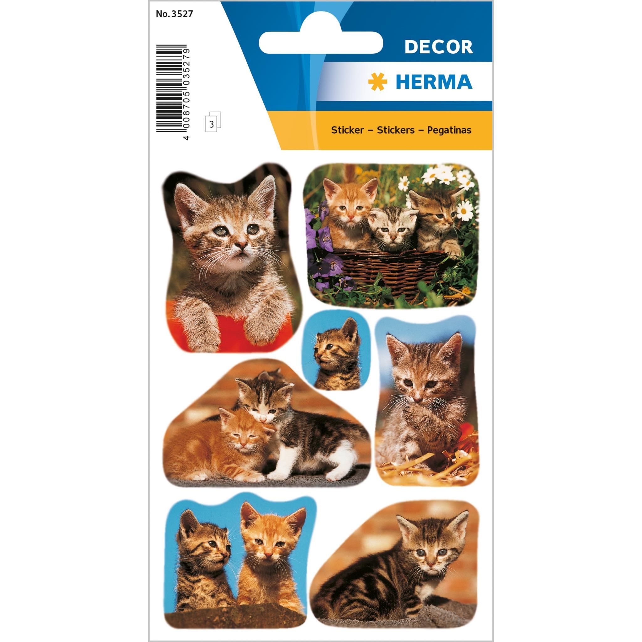 HERMA Sticker Herma Sticker DECOR Tiere Katzenfotos 3 Bl