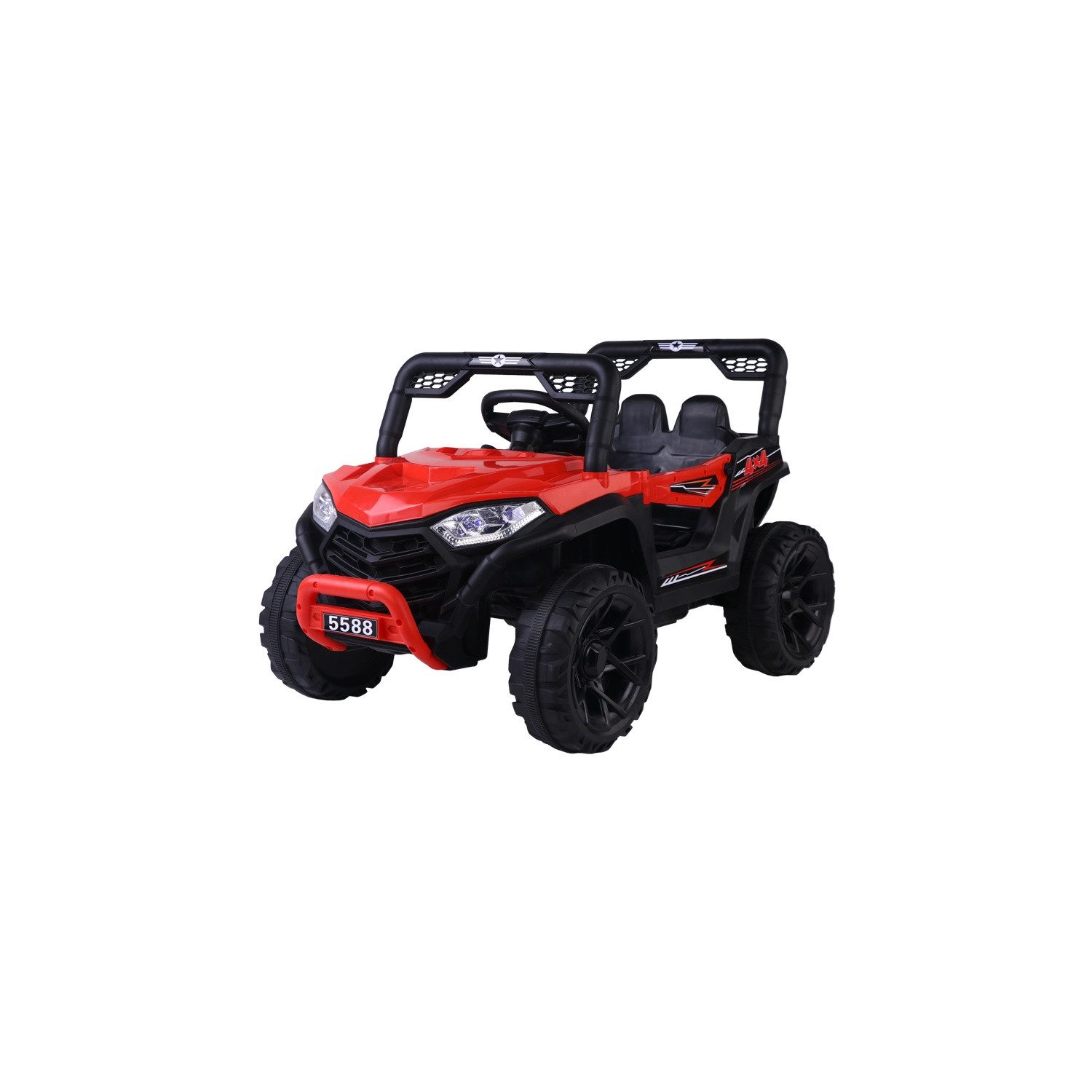BoGi Elektro-Kinderauto Elektro-Kinderbuggy 12V – 4x38W, mit Schaukelfunktion, Musik & LED, Fahrspaß für Kinder mit Stil – Kinder-Buggy