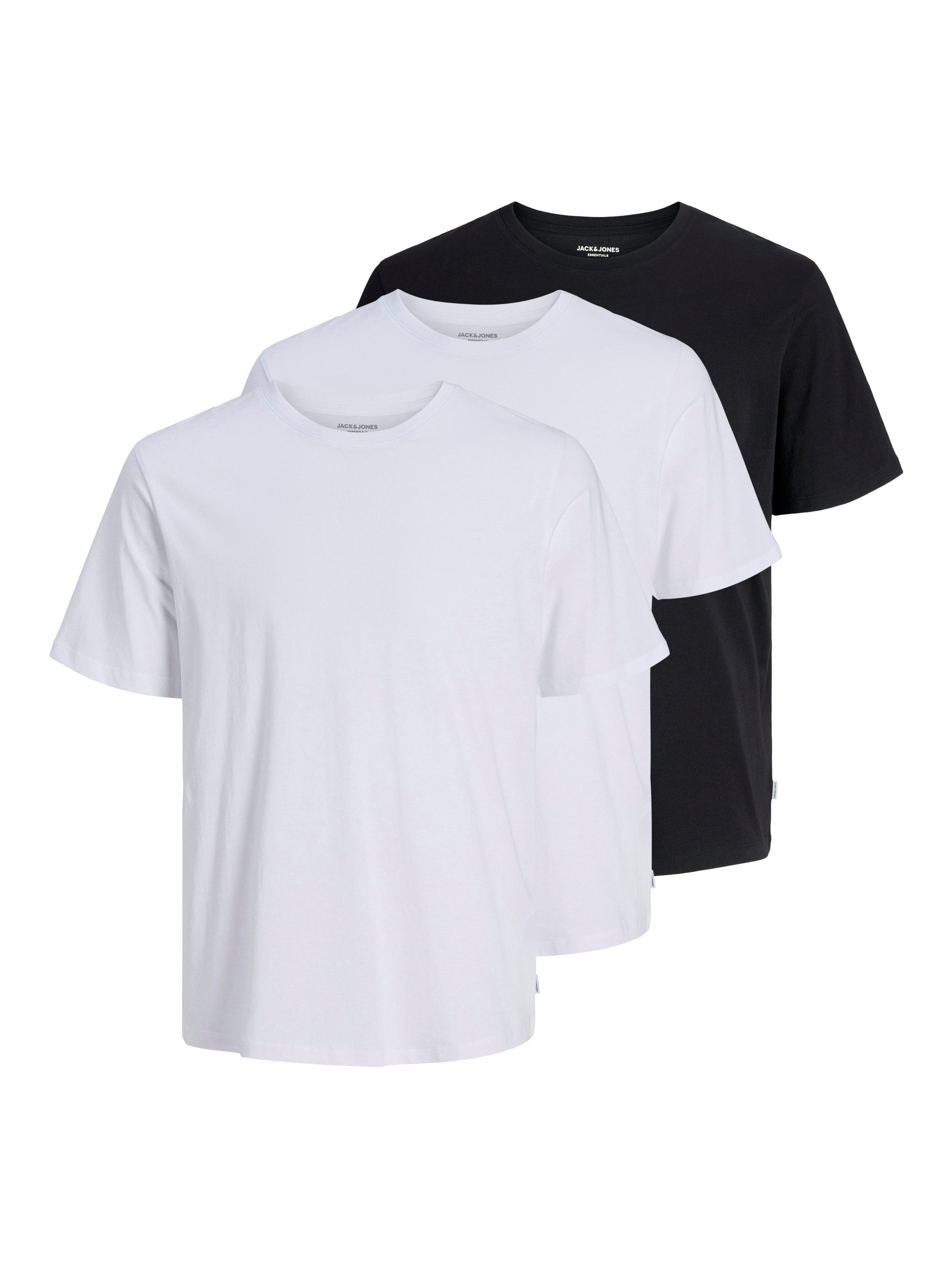 Jack & Jones Rundhalsshirt JJEORGANIC BASIC TEE SS O-NE 3PK MP NOOS (Packung, 3-tlg)