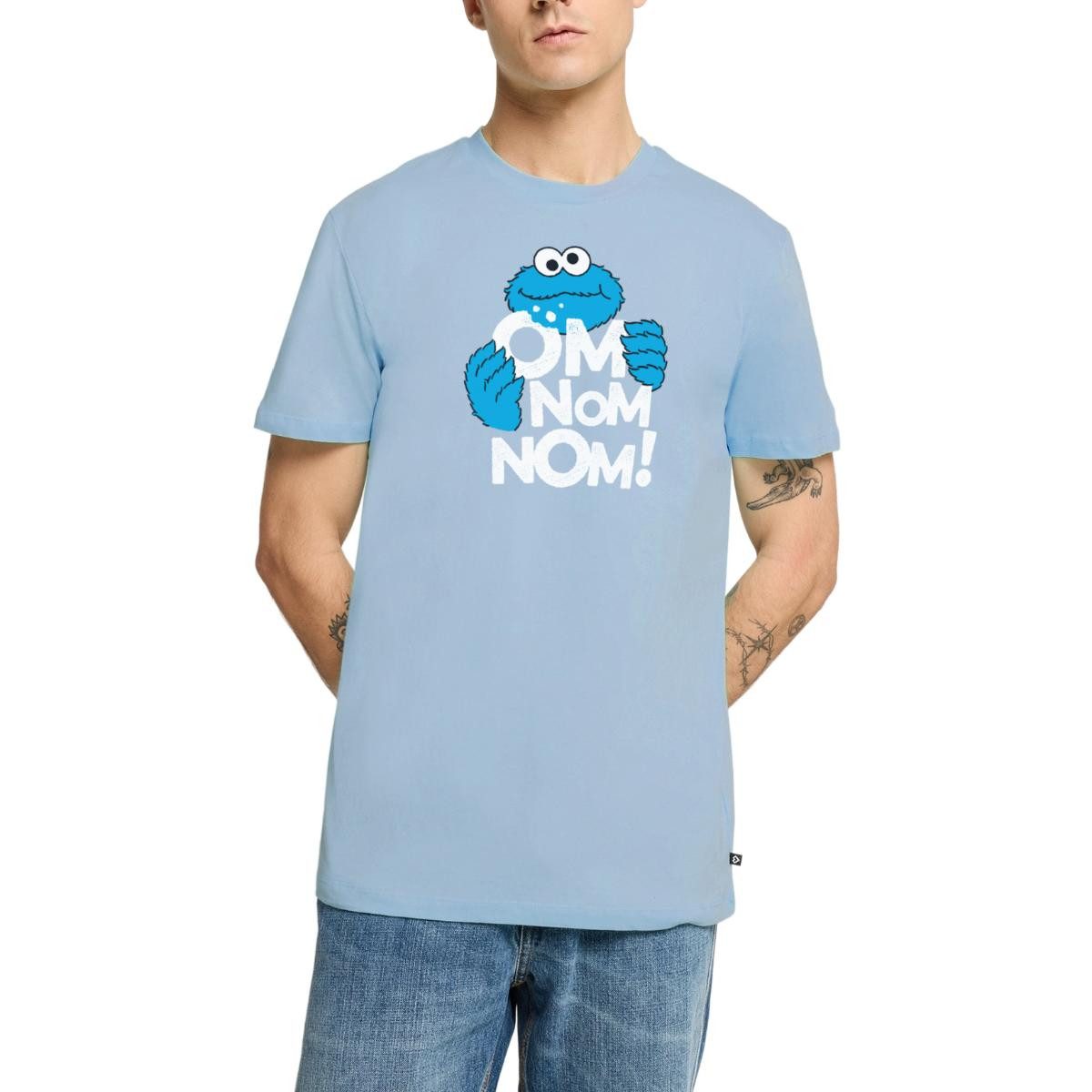 T-Shirt Sesamstraße Krümelmonster Om Nom Nom Männer Premium T-Shirt