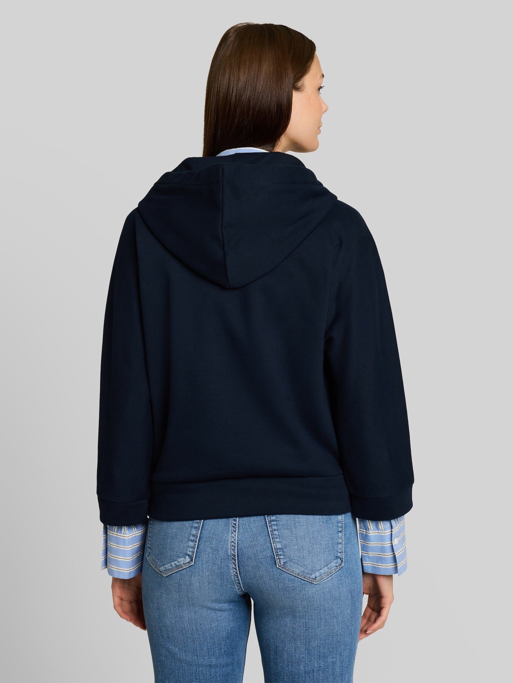 TOM TAILOR Sweatjacke Strick & Sweatshirts Hoodie Sweatweste mit Fledermausärmeln