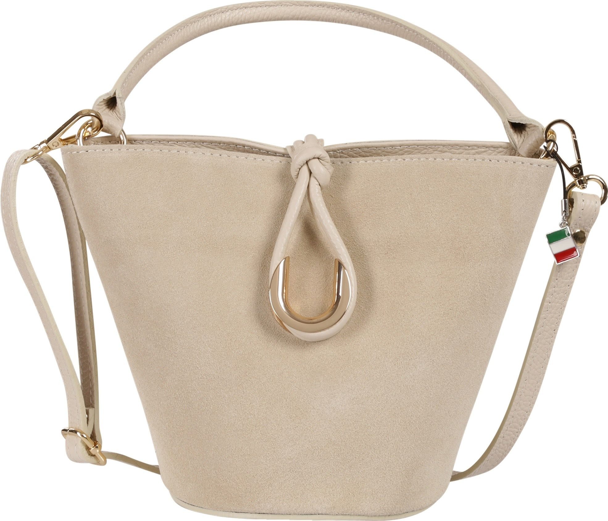 FLORENCE Handtasche Florence Damen Handtasche Wildleder (Handtasche), Damen Handtasche Leder, beige ca. 23cm x ca. 18cm hoch