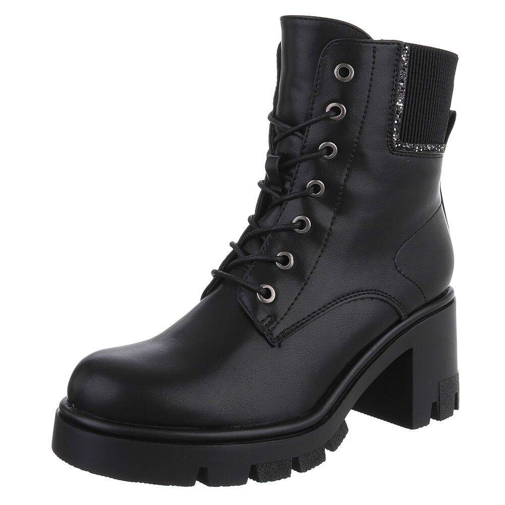 Ital-Design Moderne Schnürstiefel mit Absatz für günstig online kaufen