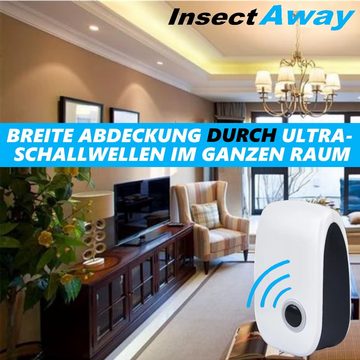 MAVURA Ultraschall-Tierabwehr InsectAway Ultraschall Insektenvertreiber Insektenstecker, Mückenstecker Insektenschutz Insekten Vertreiber Anti Mäuse, Mäuseabwehr Spinnen Mücken Fliegen Ratten Kakerlaken Schutz [2er]