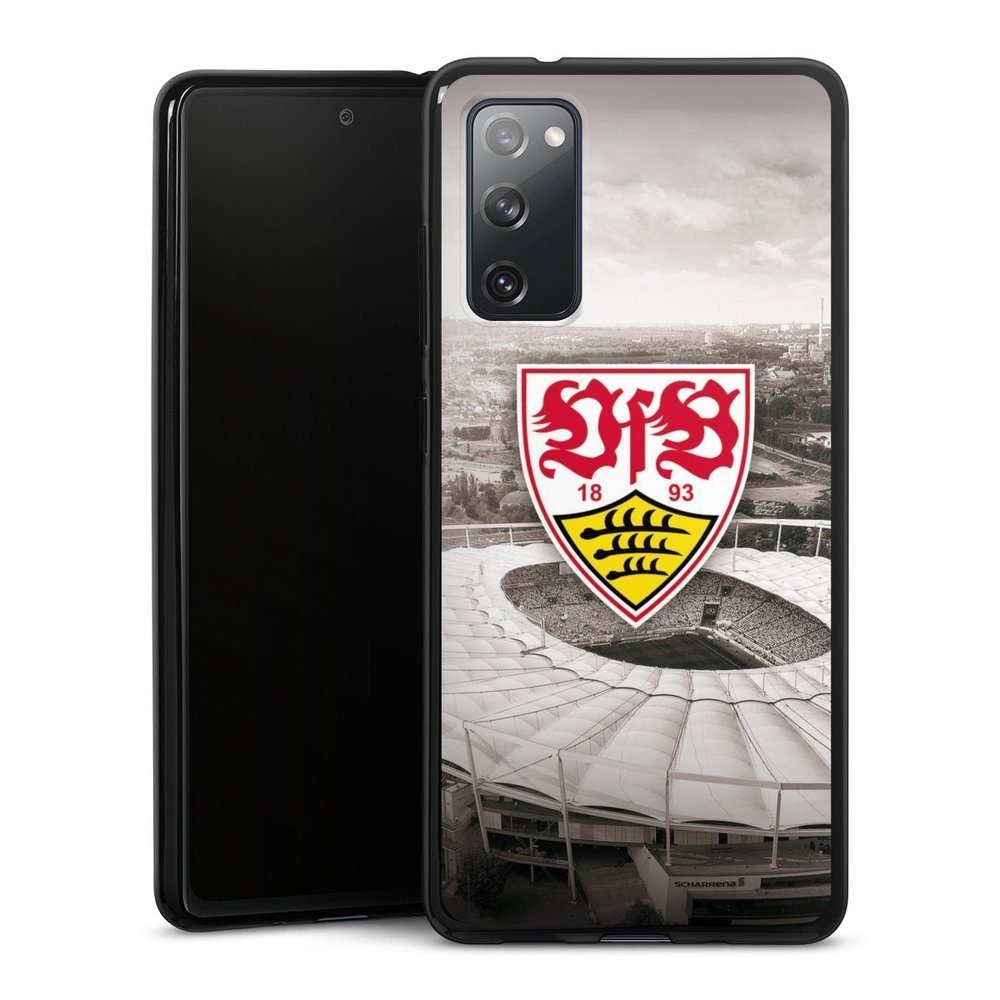 DeinDesign Handyhülle VfB Stuttgart Offizielles Lizenzprodukt Stadion VfB Stadion Grau, Samsung Galaxy S20 FE Silikon Hülle Bumper Case Handy Schutzhülle