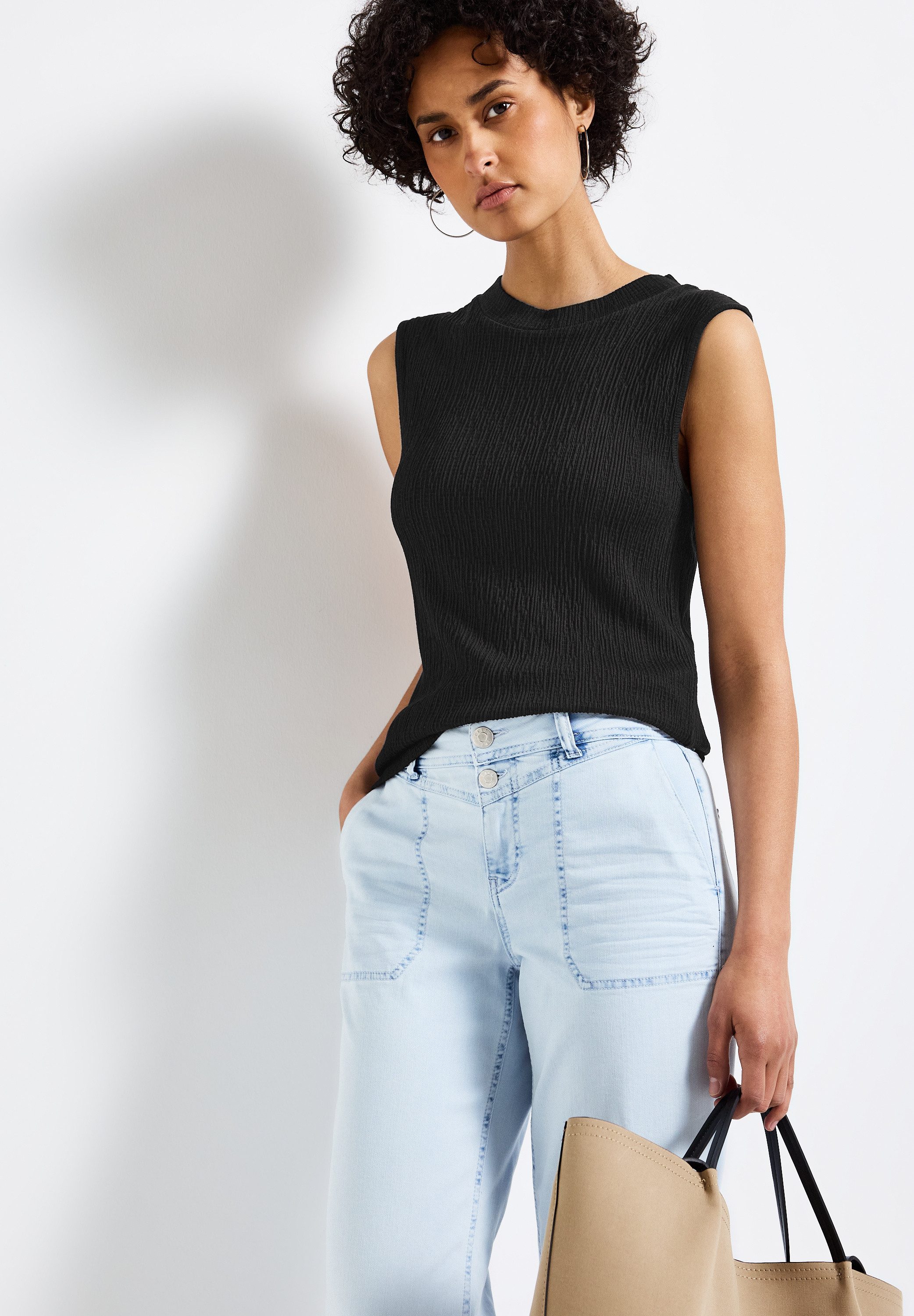 STREET ONE Tanktop mit Struktur Muster günstig online kaufen