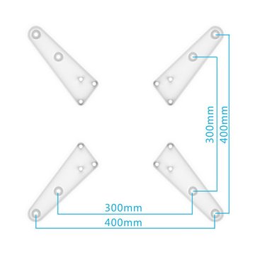 PureMounts PureMounts® - Universeller VESA Vergrößerer PM-ADAPT-DW von 200x200 TV-Wandhalterung