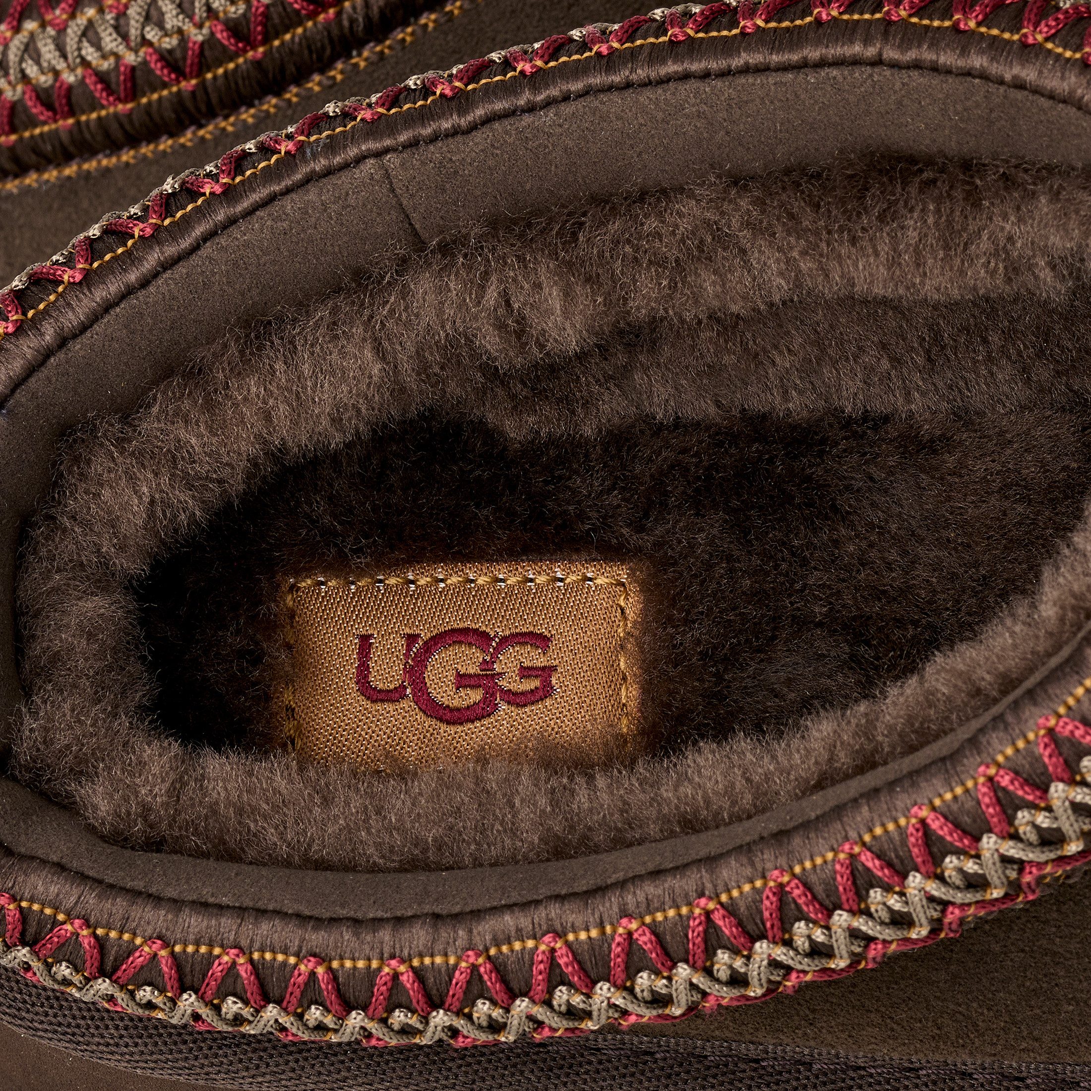 UGG W TAZZ II Slipper Pantoffel, Schlupfschuh, Mule mit Textilborde im Ethno-Look