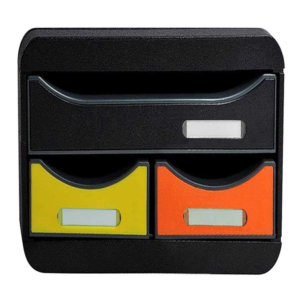 EXACOMPTA Schubladenbox Small-Box mit 1 3 Laden Harlequin Mehrfarbig Schreibtischbox