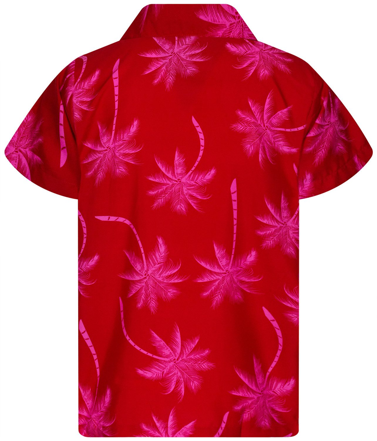 King Kameha Hawaiihemd "Palmshadow" Funky Hawaii-Hemd Herren Kurzarm Front-Tasche Sommerhemd