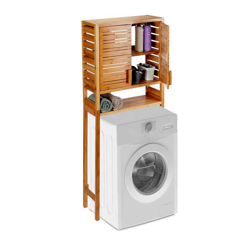 relaxdays Waschmaschinenumbauschrank »Waschmaschinenschrank Bambus«